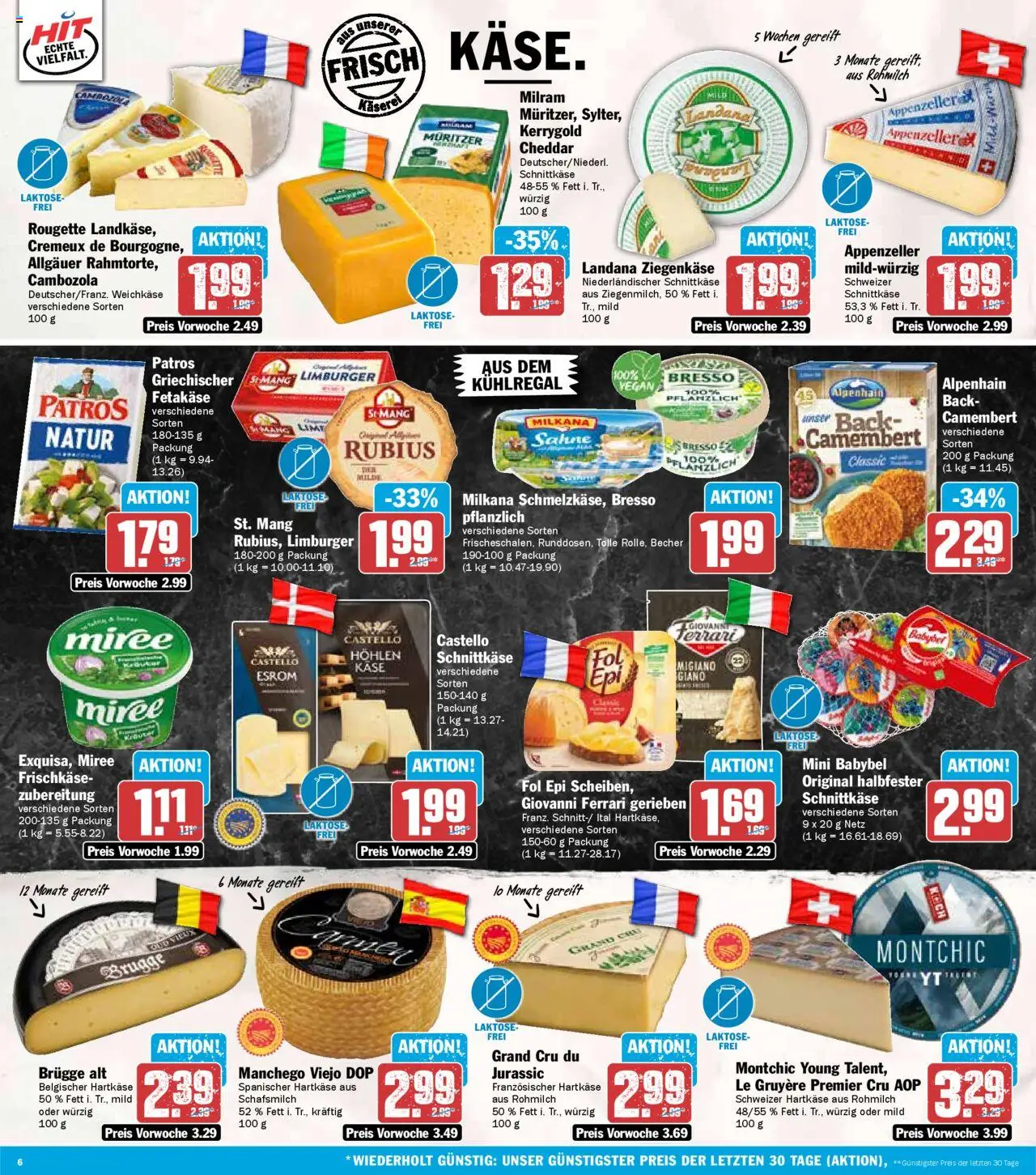 HIT - Wochenprospekt – gültig ab 08.09.2025 | Seite: 6 | Produkte: Milkana, Ziegenkäse, Bresso, Babybel