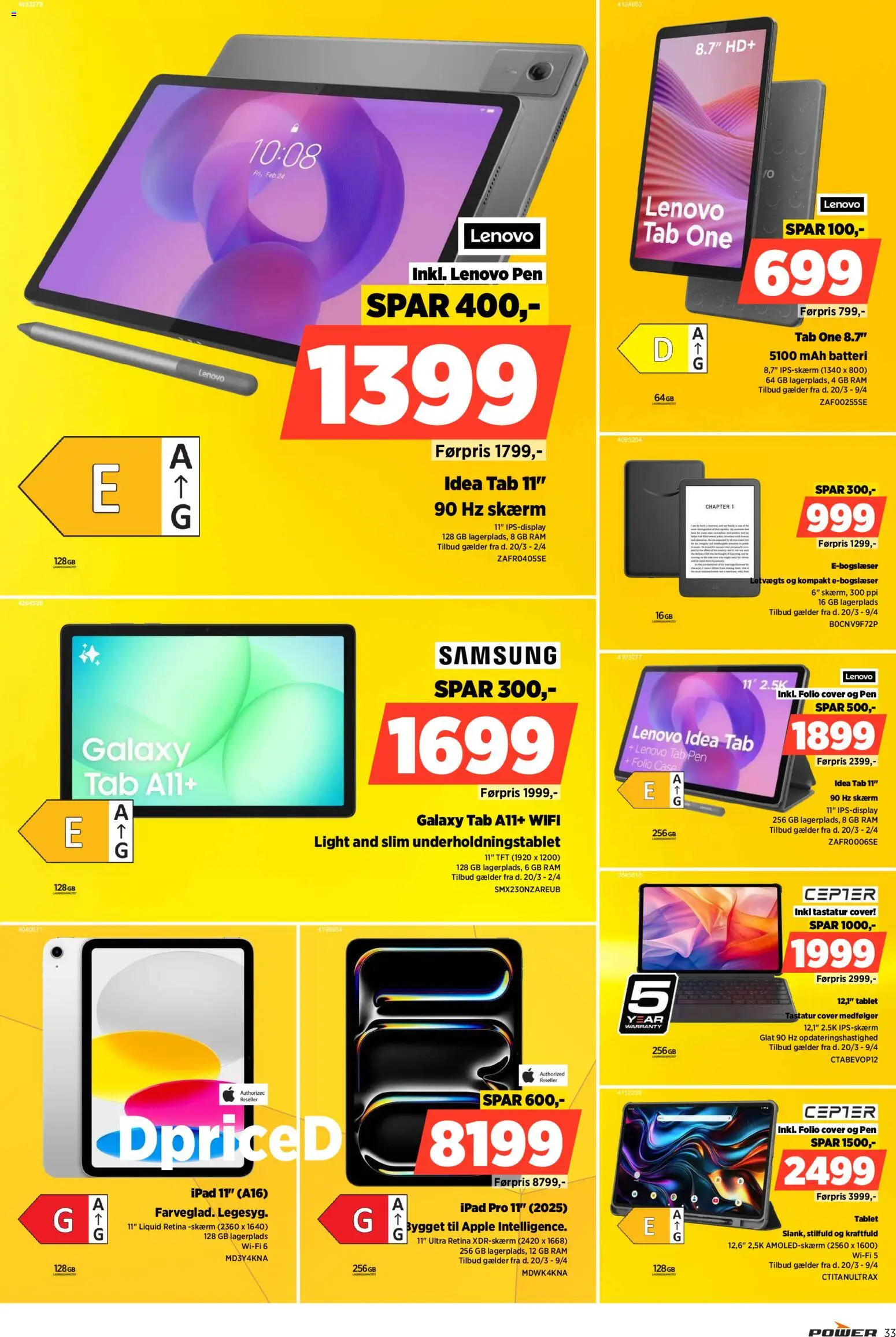 Power tilbudsavis – gyldig fra 01.04.2026 | Side: 33 | Produkter: Case, Skærm, Tablet, Tastatur