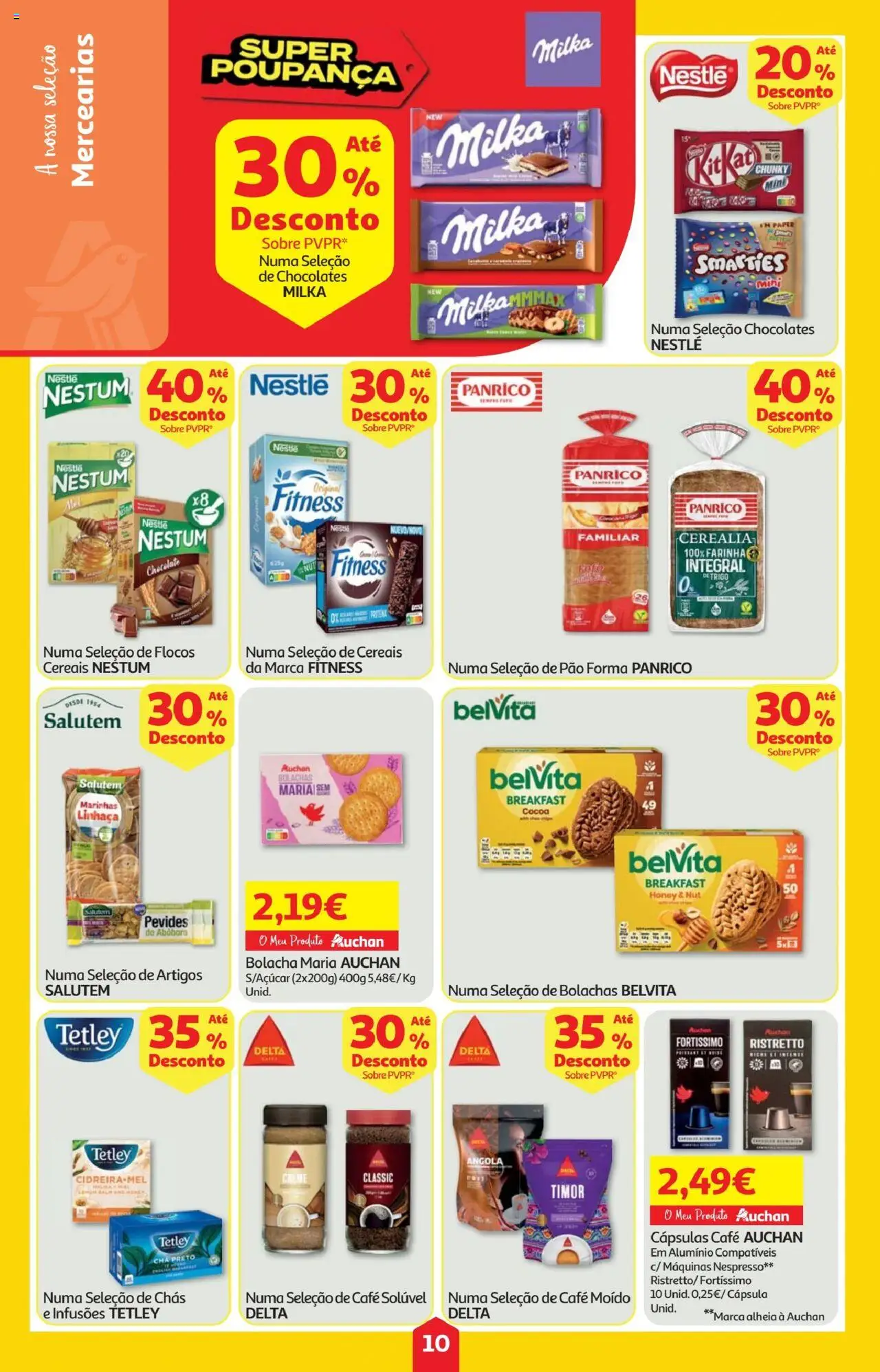 Minipreço folheto │ válido de 14.08.2025 | Página: 10 | Produtos: Chocolates, Café, Chocolate, Flocos