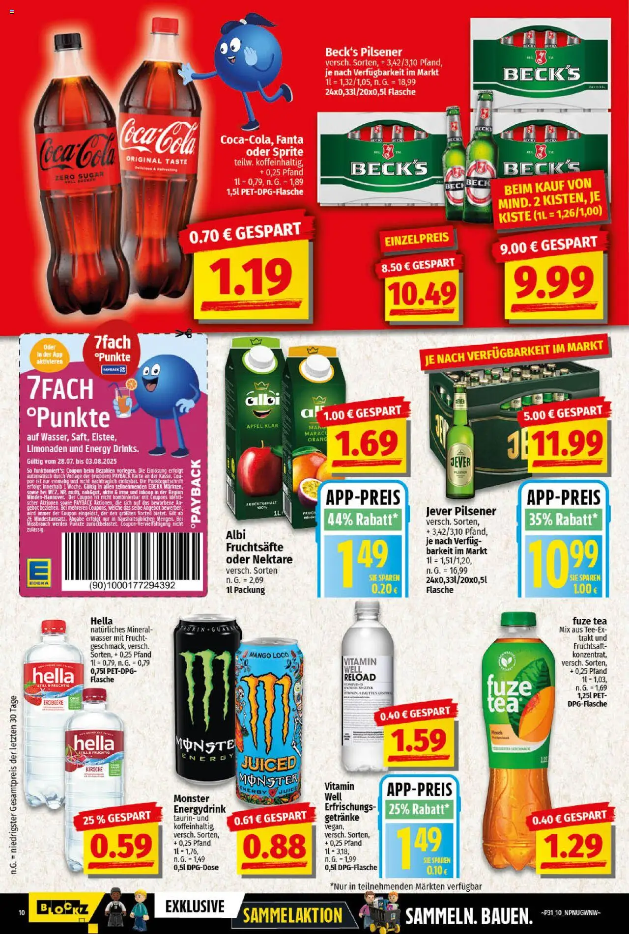 nah & gut Prospekt 	 - gültig ab dem 28.07.2025 | Seite: 10 | Produkte: Energy, Äpfel, Jever, Fruchtsaft