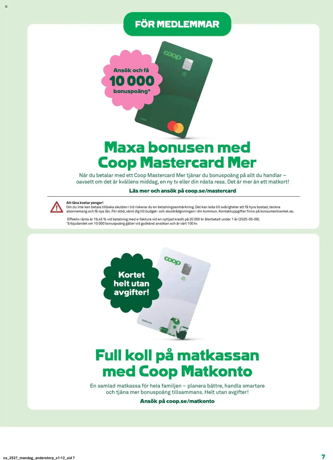 Coop reklamblad aktuell från 08.09.2025 | Sida: 7 | Produkter: Galler, Tv