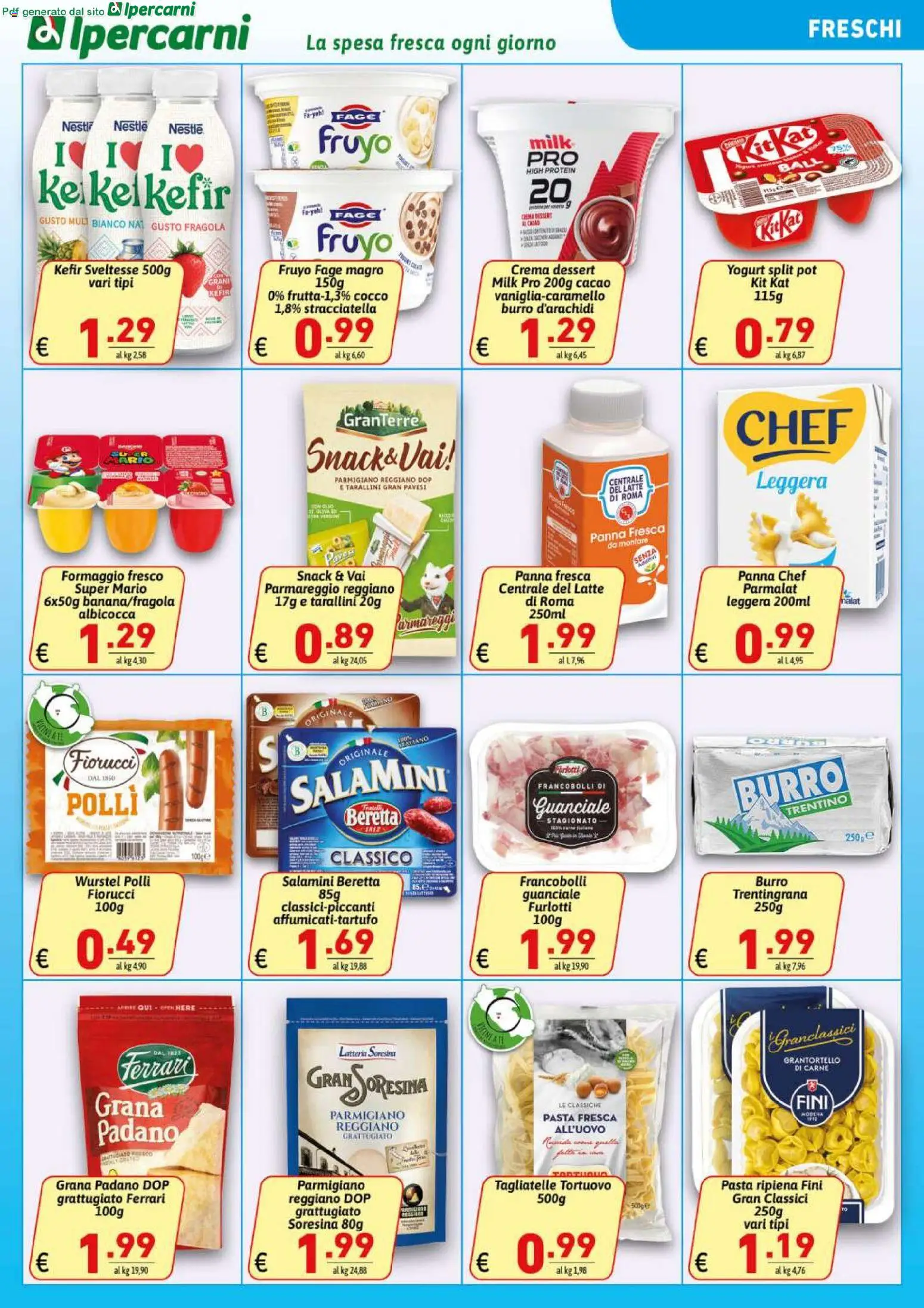 Volantino Ipercarni del 29.04.2026 | Pagina: 13 | Prodotti: Tagliatelle, Cacao, Parmigiano reggiano, Parmigiano