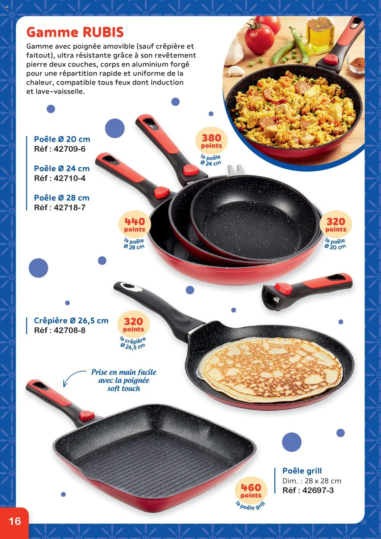 {H1} | Page: 16 | Produits: Poêle, Grill, Crêpière, Prise