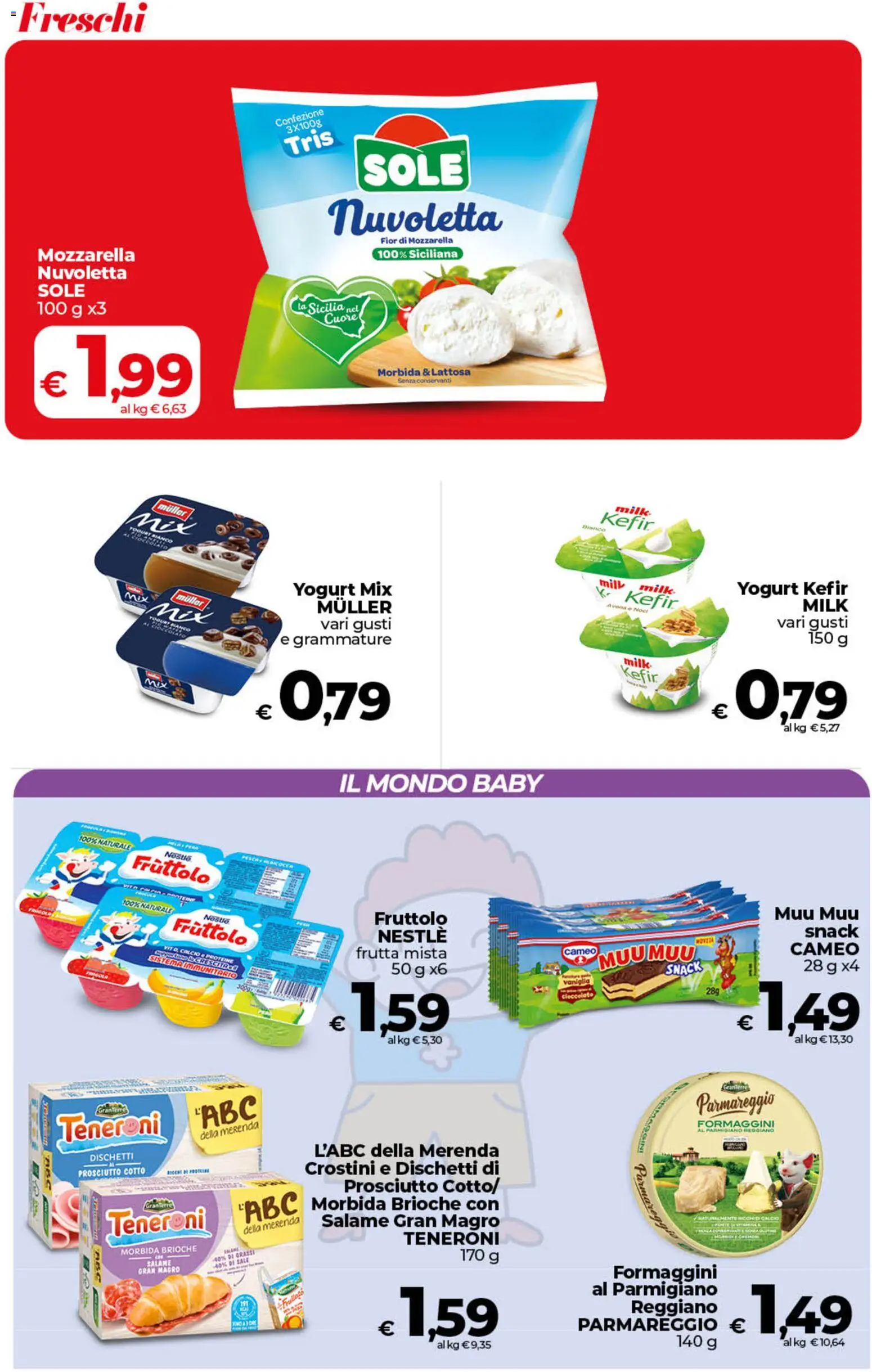 Volantino COOP del 06.03.2026 | Pagina: 10 | Prodotti: Yogurt, Cioccolato, Mozzarella, Prosciutto