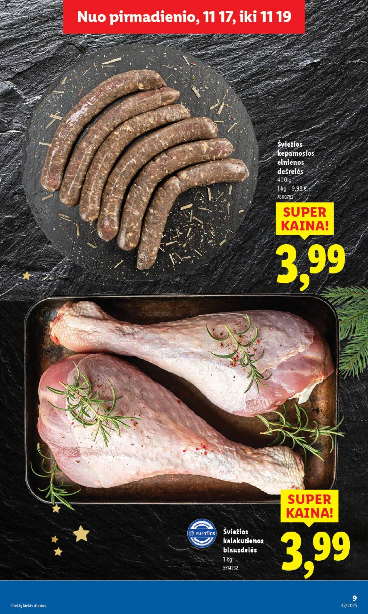 LIDL akcijos nuo 20.11.2025 | Puslapis: 17 | Prekių: Dešrelės