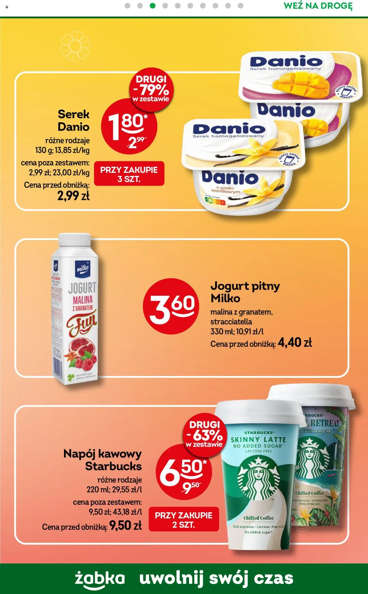 Żabka Gazetka od 13.08.2025 | Strona: 58 | Produkty: Malina, Serek homogenizowany, Jogurt pitny, Jogurt