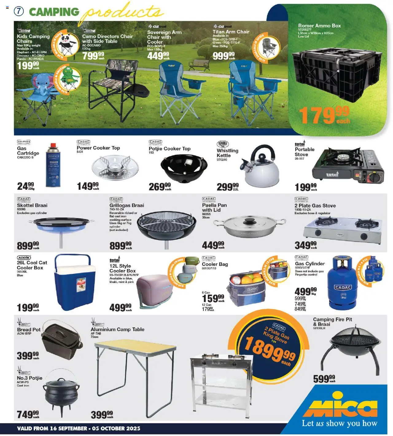 New MICA catalogue – valid from 16.09.2025 | Page: 7 | Products: Side table, Iron, Cooker, Table