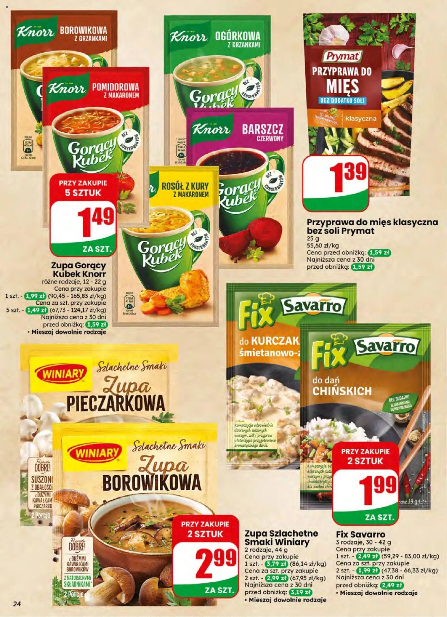 Dino gazetka od 15.04.2026 | Strona: 24 | Produkty: Barszcz, Kurczak, Gorący kubek, Zupa