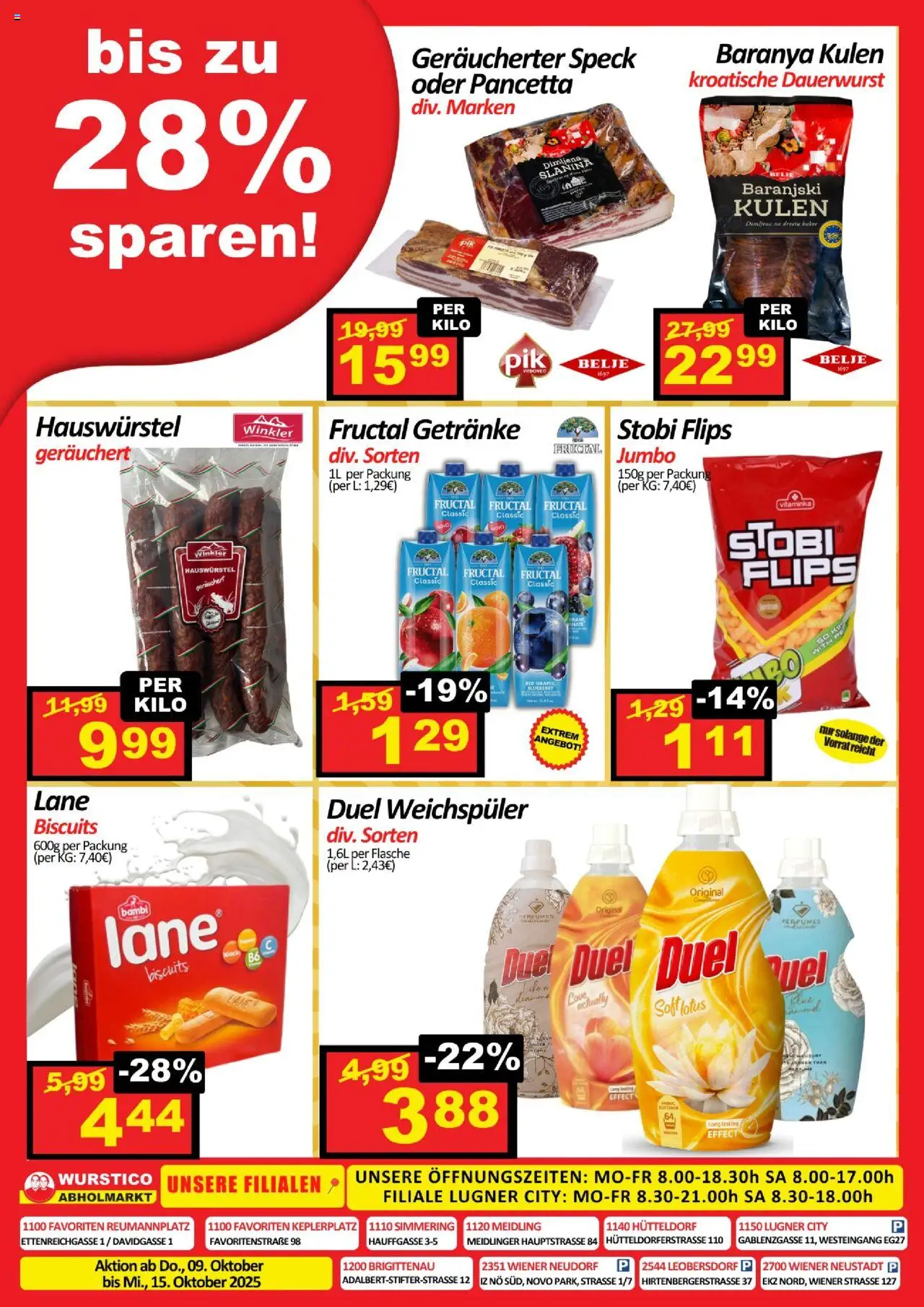 Wurstico Abholmarkt Flugblatt gültig ab 09.10.2025 | Seite: 3 | Produkte: Weichspüler