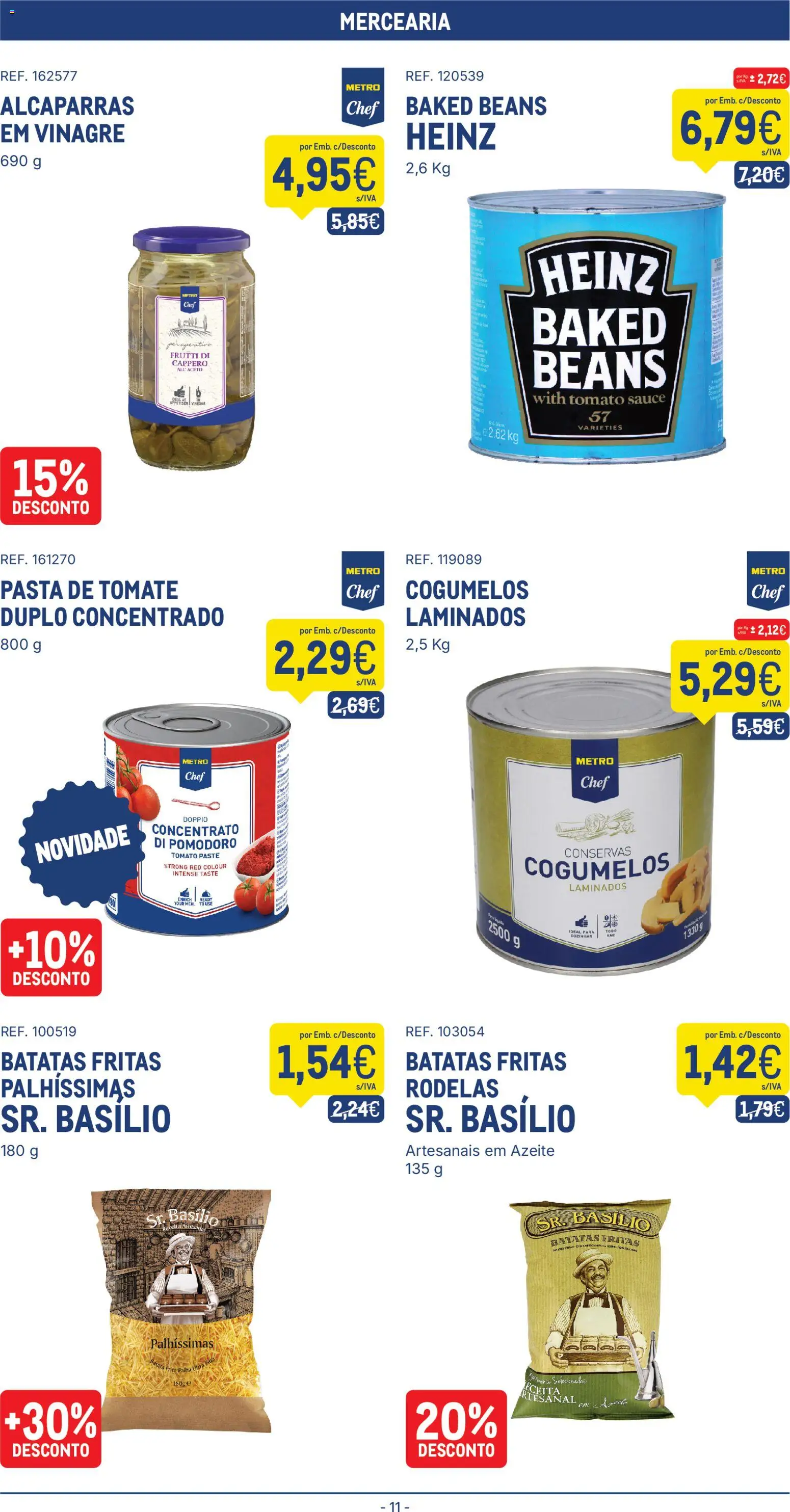 Makro folheto │ válido de 04.11.2025 | Página: 11 | Produtos: Vinagre, Azeite, Cogumelos, Batatas fritas
