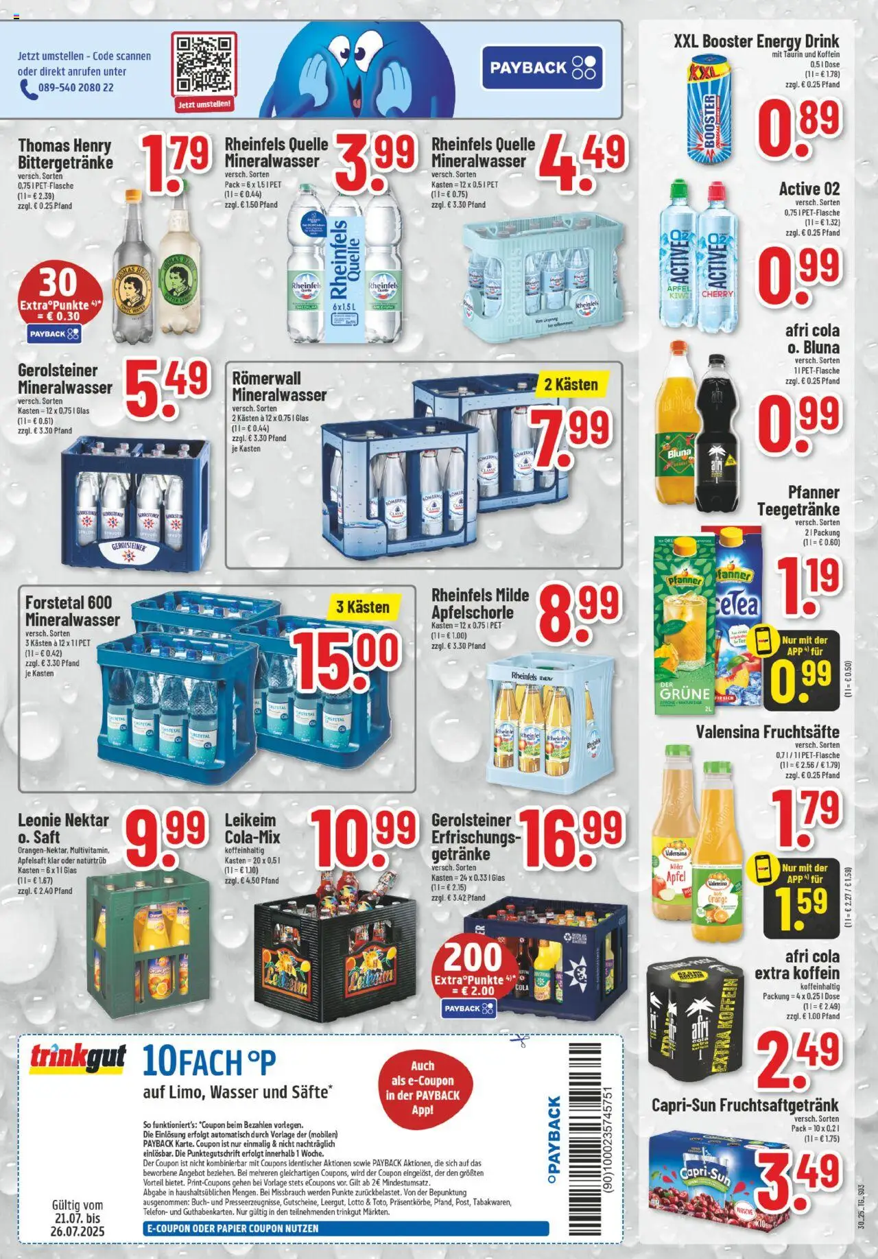 Trinkgut Prospekt - gültig ab dem 21.07.2025 | Seite: 3 | Produkte: Energy, Wasser, Saft, Telefon
