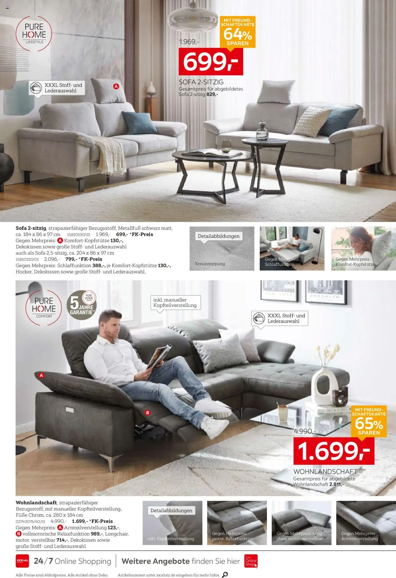 XXXL Lutz Polster Spezial – gültig ab 12.10.2025 | Seite: 12 | Produkte: Wohnlandschaft, Sofa