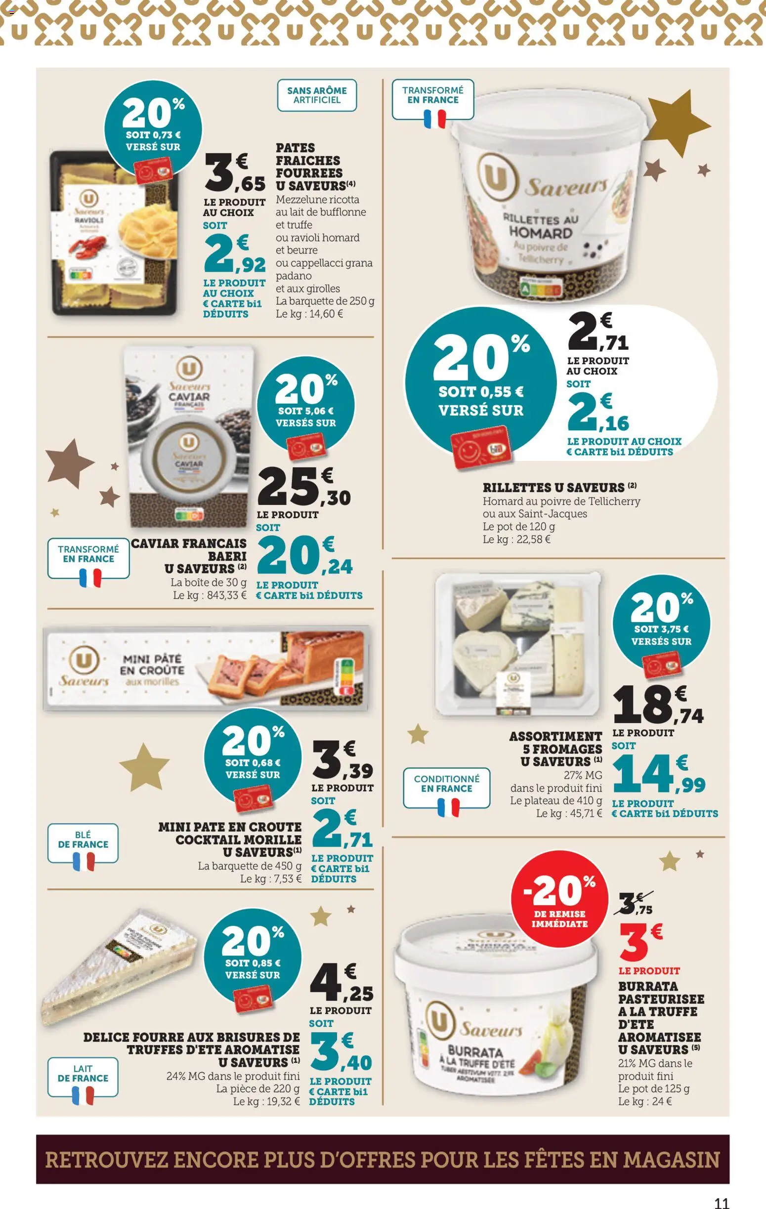 {H1} | Page: 11 | Produits: Caviar, Pâtes fraîches, Ricotta, Pâtes