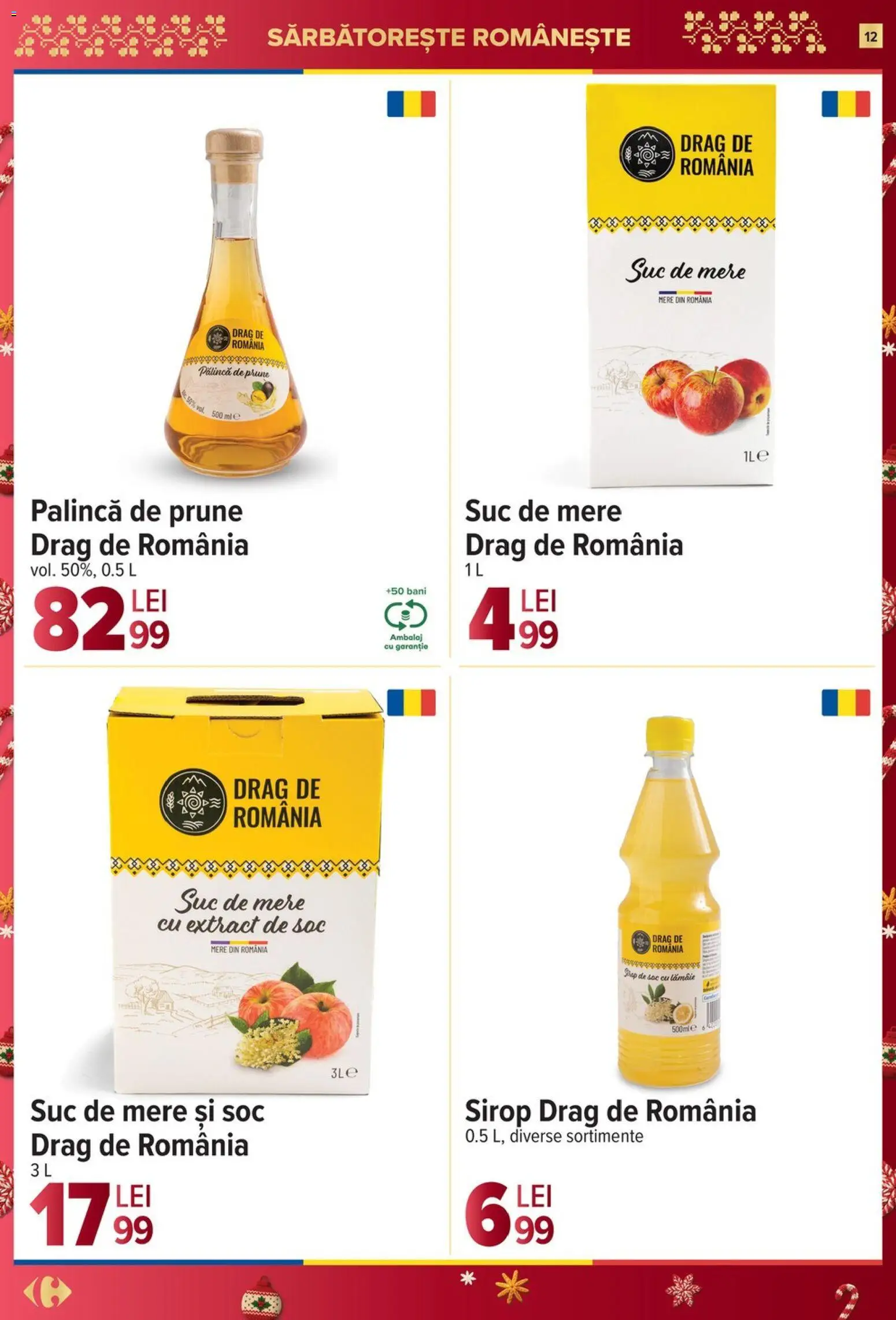 Noul catalog Carrefour – valabil de la 26.11.2025 | Pagină: 12 | Produse: Suc, Mere, Prune, Sirop