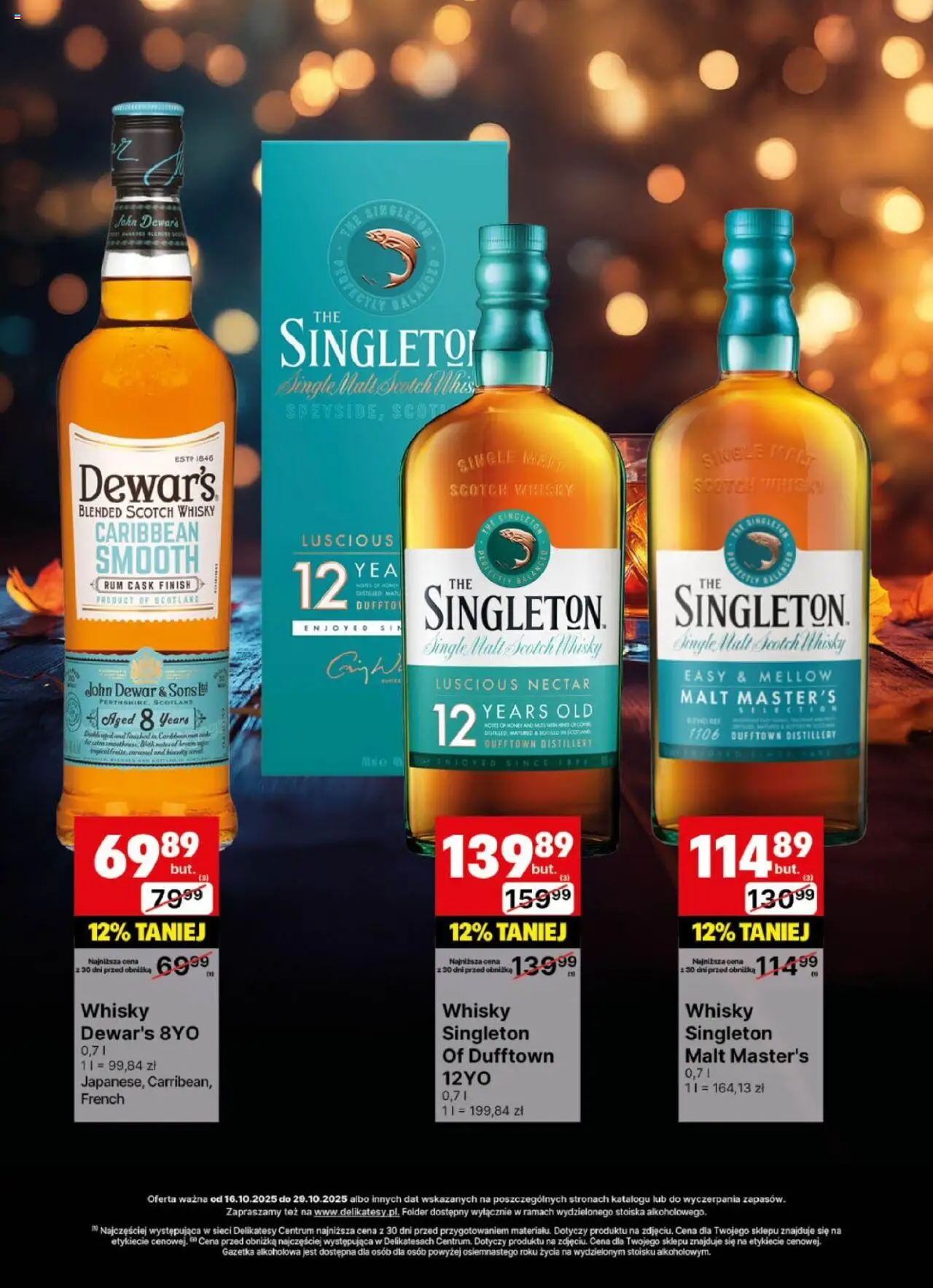 Delikatesy Centrum Gazetka - DeliBarek od 16.10.2025 | Strona: 24 | Produkty: Delikatesy, Whisky Single Malt, Rum, Whisky