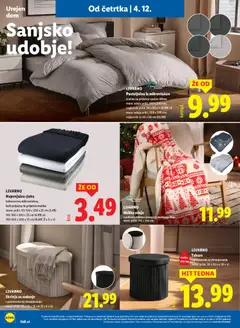 Lidl katalog akcije – veljaven od 04.12.2025 | Stran: 24 | Izdelki: Vzglavnik, Odeja, Posteljnina, Rjuha