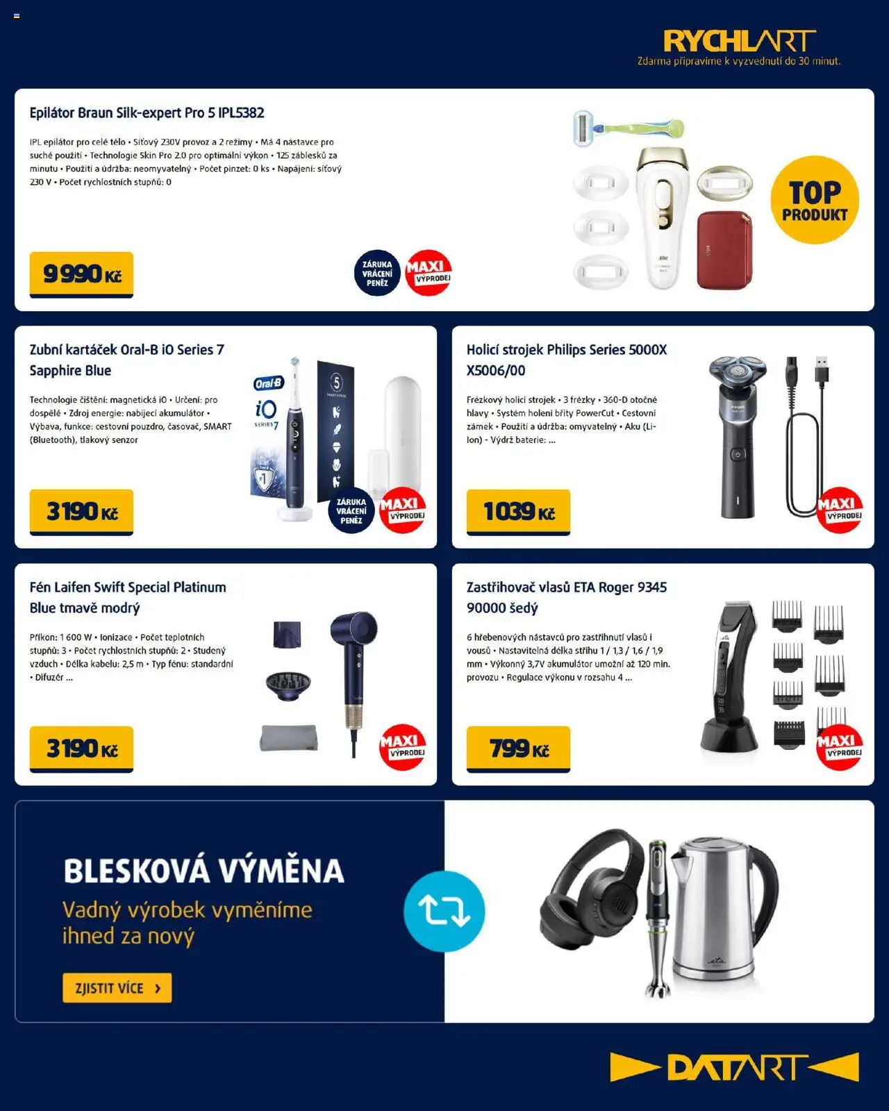 Datart leták od 11.08.2025 | Strana: 11 | Produkty: Zastřihovač, Holicí strojek, Epilátor, Fén