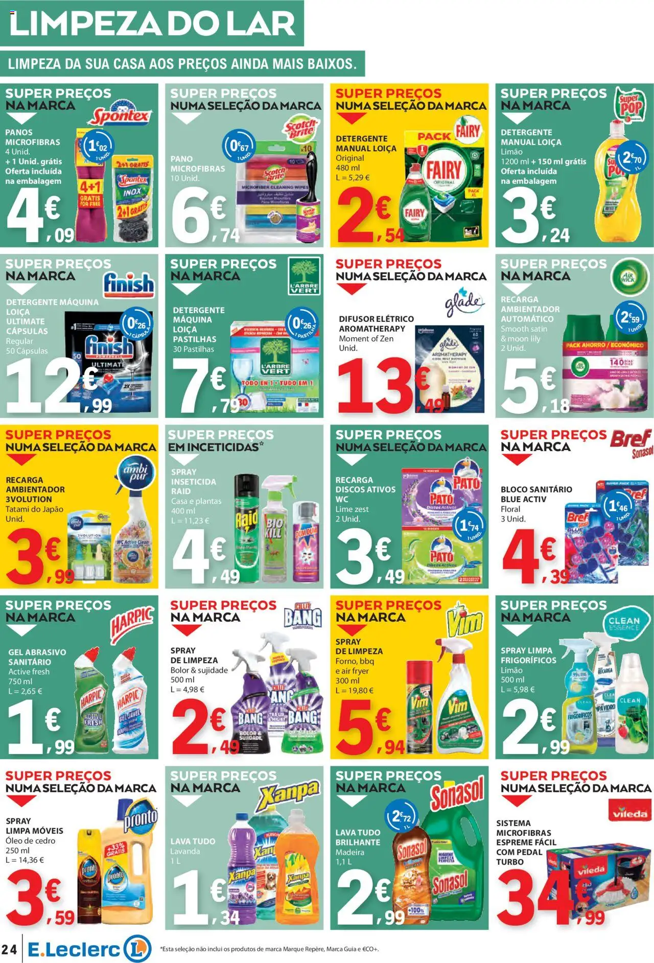 E.Leclerc folheto │ válido de 31.07.2025 | Página: 24 | Produtos: Air fryer, Inseticida, Detergente, Difusor