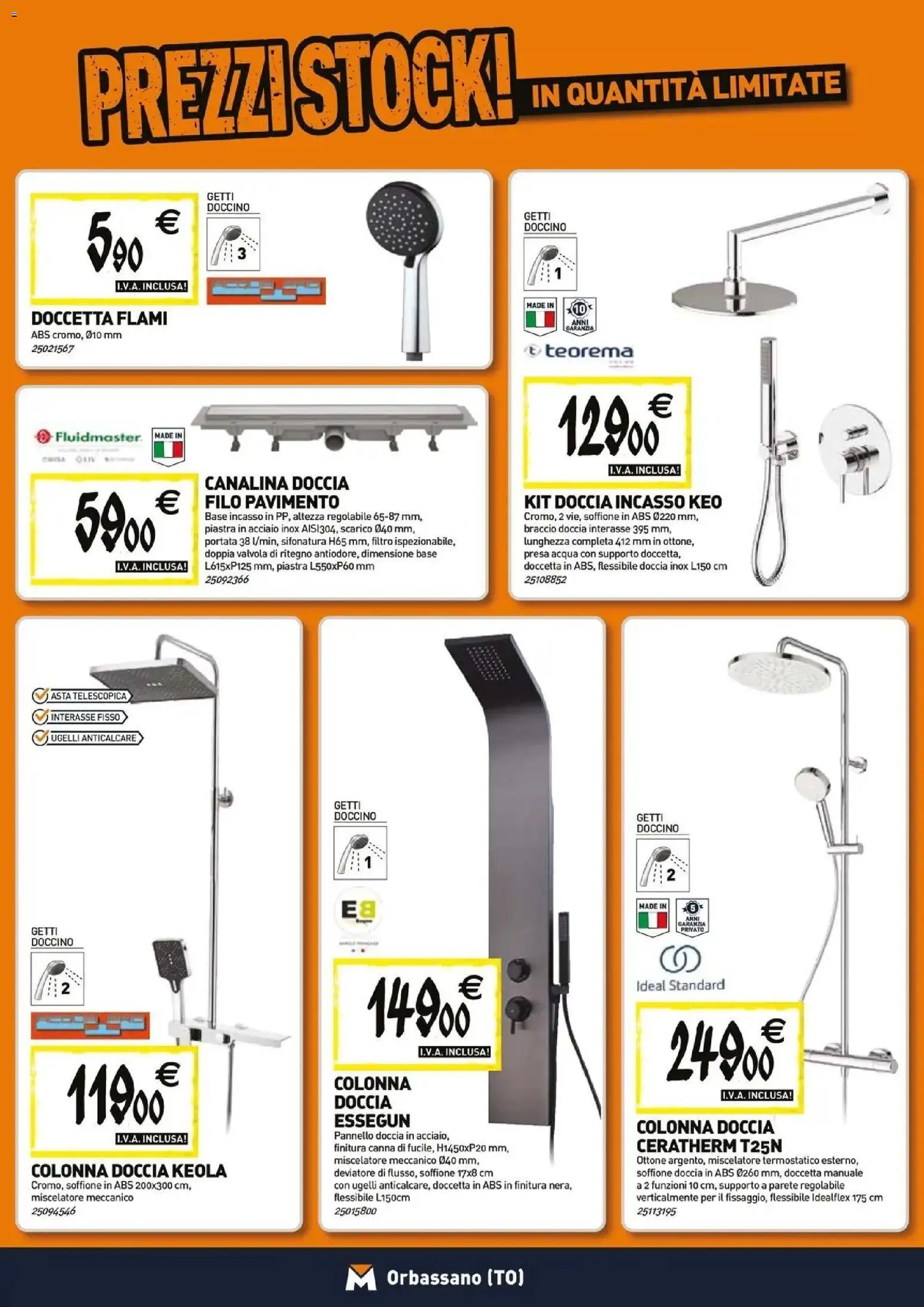Volantino TECNOMAT del 26.03.2026 | Pagina: 3 | Prodotti: Acqua, Miscelatore, Presa, Doccia