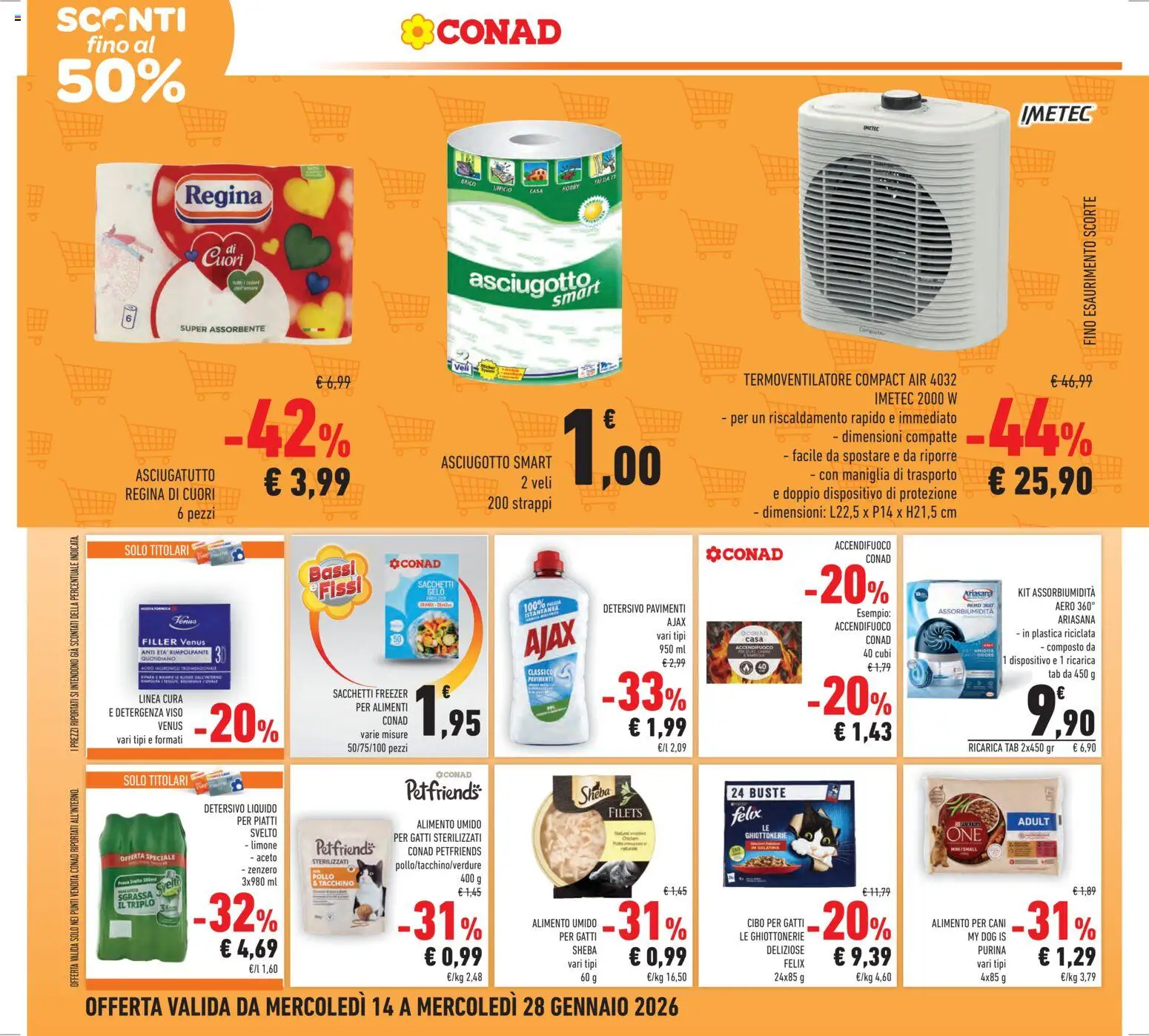 Volantino Conad del 14.01.2026 | Pagina: 14 | Prodotti: Pollo, Tè, Limone, Asciugatutto