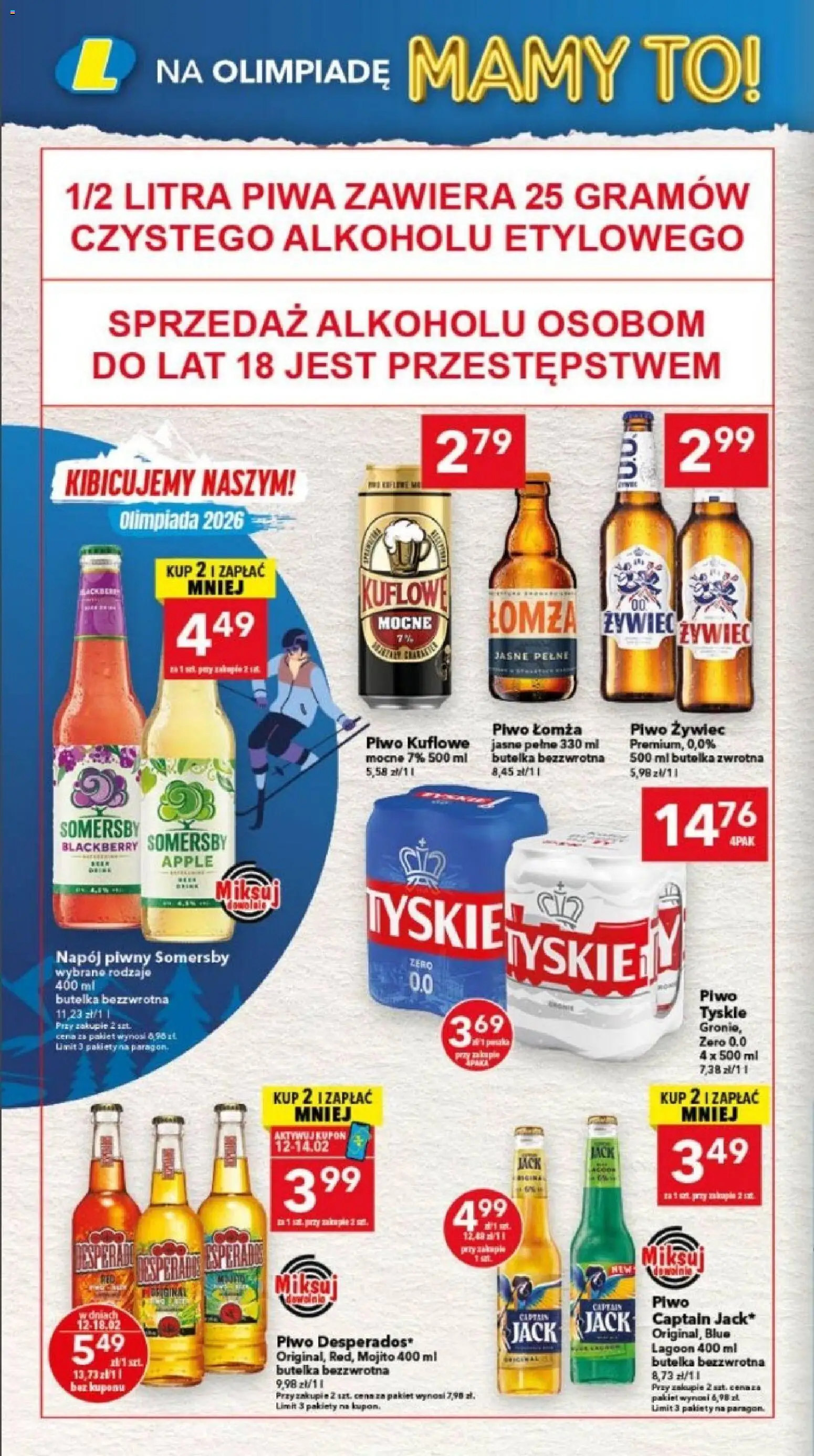 Lewiatan gazetka - Bydgoszcz od 12.02.2026 | Strona: 14 | Produkty: Piwo, Somersby