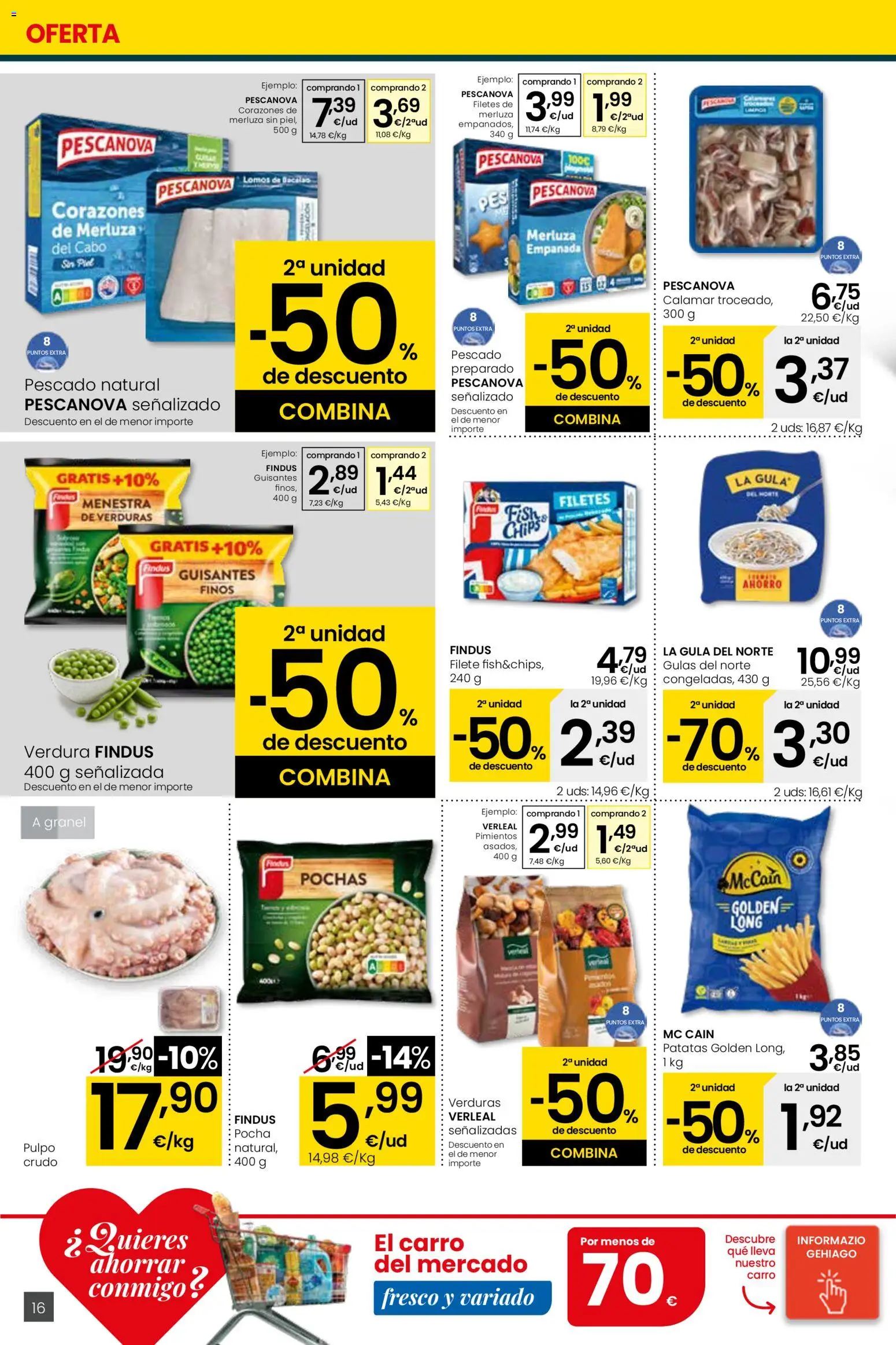 Eroski - Quieres ahorrar conmigo │ válido desde el 26.03.2026 | Página: 16 | Productos: Pescado, Filetes de merluza, Filete