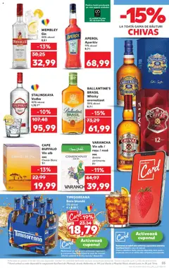 Ofertele Kaufland valabile de la 08.10.2025 | Pagină: 55 | Produse: Vin, Gin, Vodka, Aperol