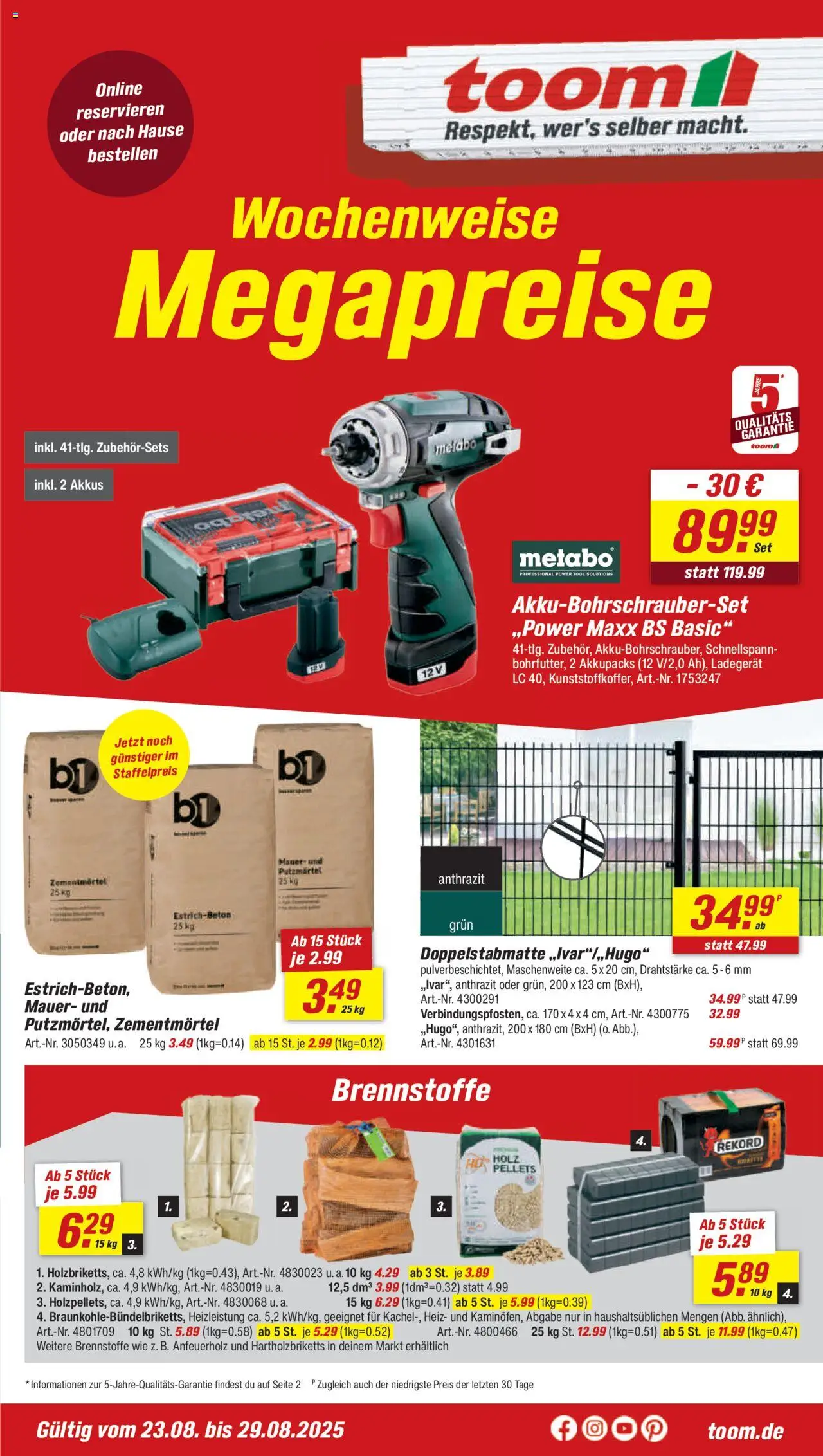 Toom Baumarkt Prospekt 	 - gültig ab dem 23.08.2025 | Seite: 3 | Produkte: Ladegerät