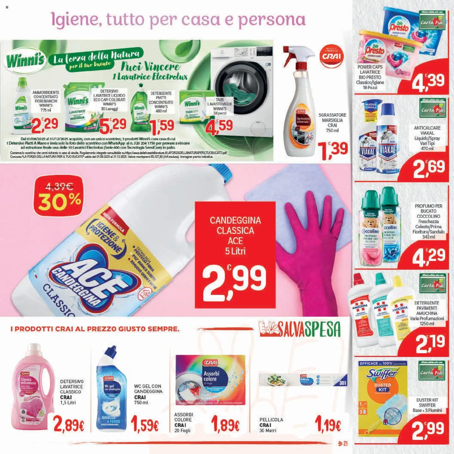 Volantino CRAI del 30.10.2025 | Pagina: 21 | Prodotti: Ammorbidente, Sgrassatore, Lavatrice, Profumo