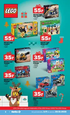 Pogląd oferty "Netto gazetka - Zabawki" - ważna od 03.11.2025 | Strona: 2 | Produkty: Lego, Klocki Lego