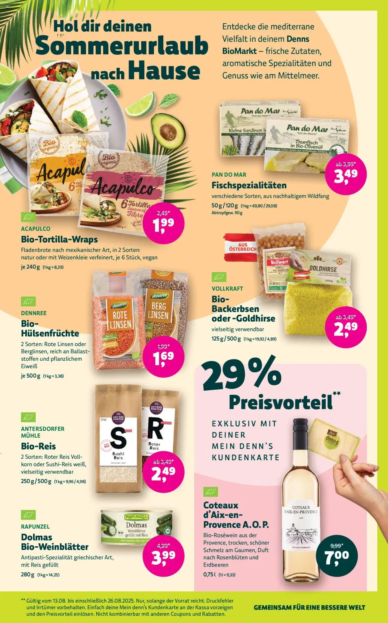 Denns BioMarkt Angebote gültig ab 13.08.2025 | Seite: 7 | Produkte: Mühle, Duft, Brot, Reis