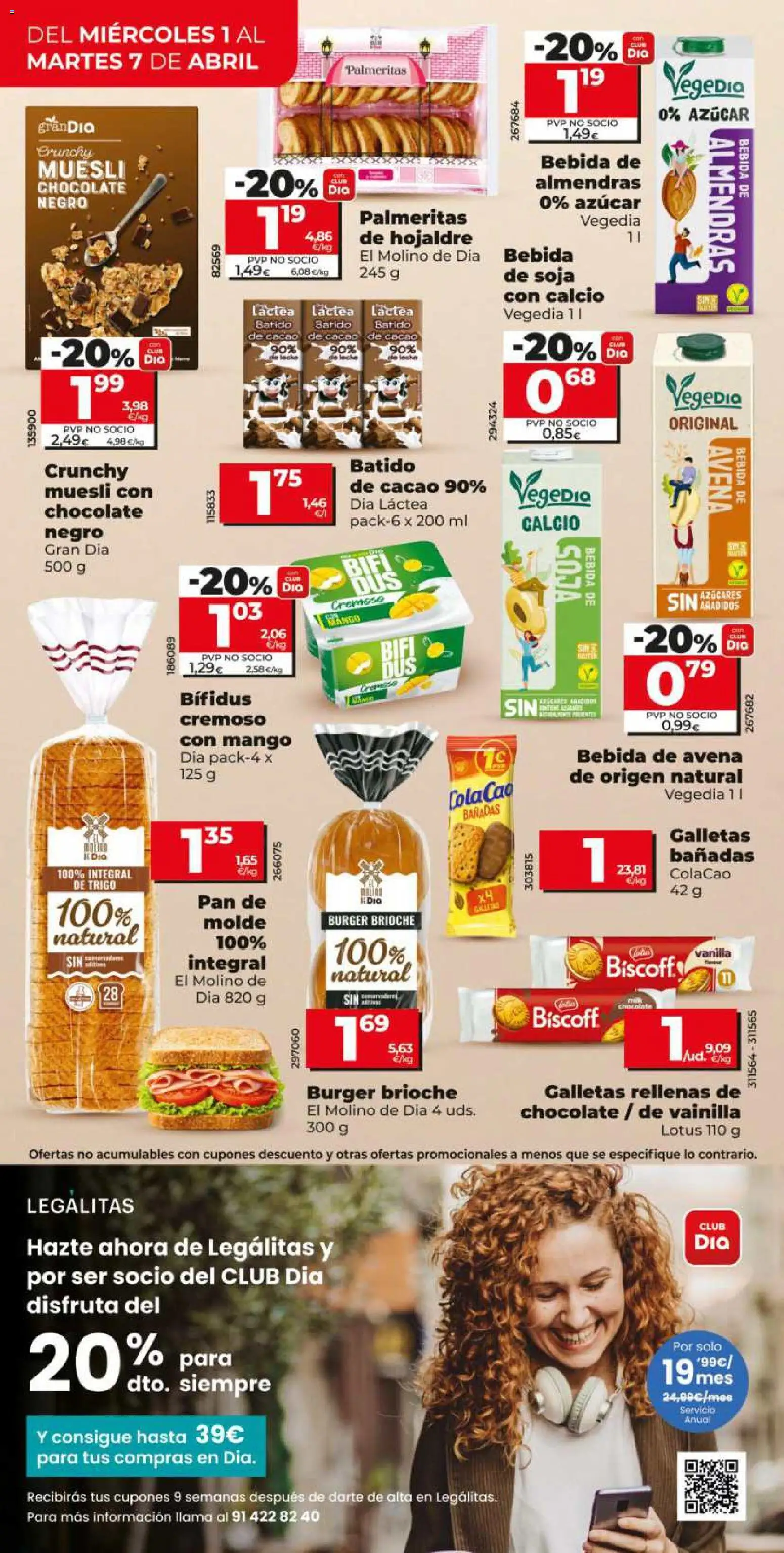 Dia - folleto Market │ válido desde el 01.04.2026 | Página: 8 | Productos: Pan de molde, Galletas rellenas, Bebida de soja, Φρυγανιές σικάλεως