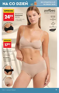 Pogląd oferty "Bezszwowe figi damskie, Bezszwowe figi damskie, rozm.: S/M, L/XL, z mikrofibry. Do wyboru: figi klasyczne, figi z wysokim stanem typu culotte" - ważna od 28.02.2026 | Strona: 35 | Produkty: Biustonosz
