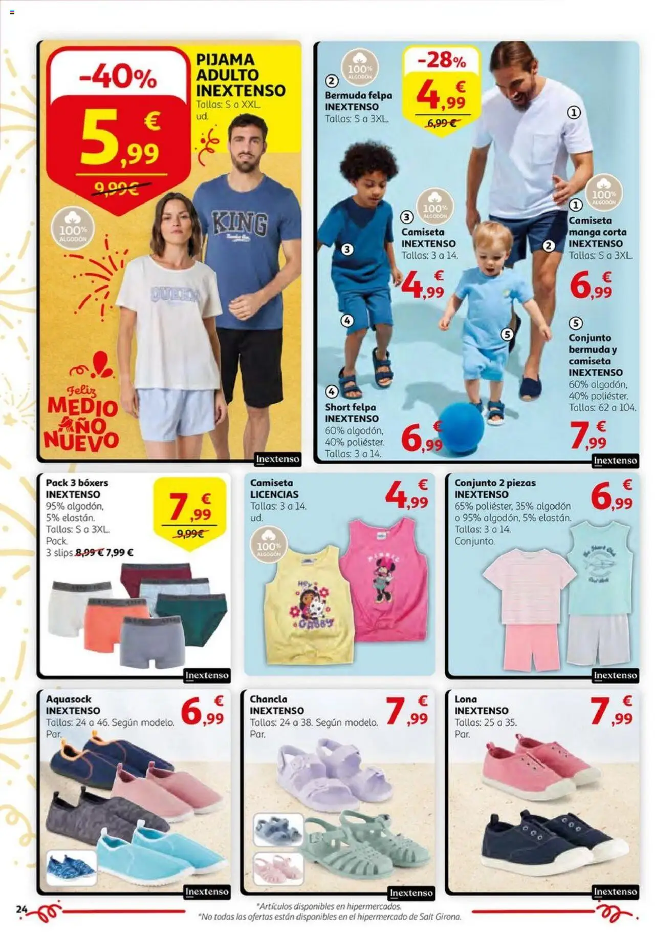 Alcampo -  HP Nacional  │ válido desde el 03.06.2025 | Página: 24 | Productos: Pijama, Boxers, Camiseta manga corta