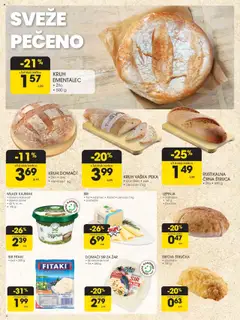 Tuš katalog │ velja od 20.08.2025 | Stran: 6 | Izdelki: Ementalec, Kajmak, Sir, Kruh