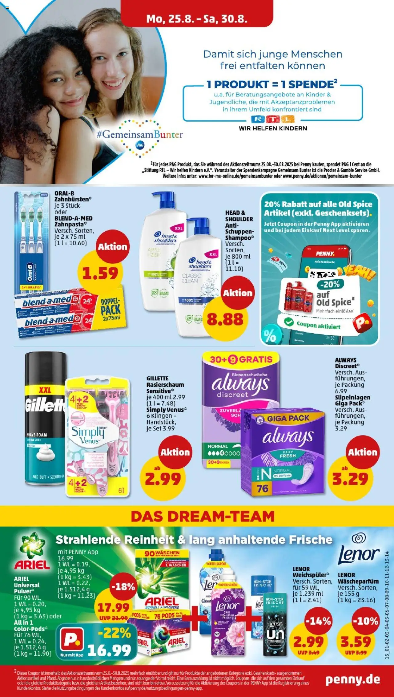 Penny - Sachsen  - gültig ab dem 25.08.2025 | Seite: 15 | Produkte: Lenor, Shampoo, Apple, Rasierschaum