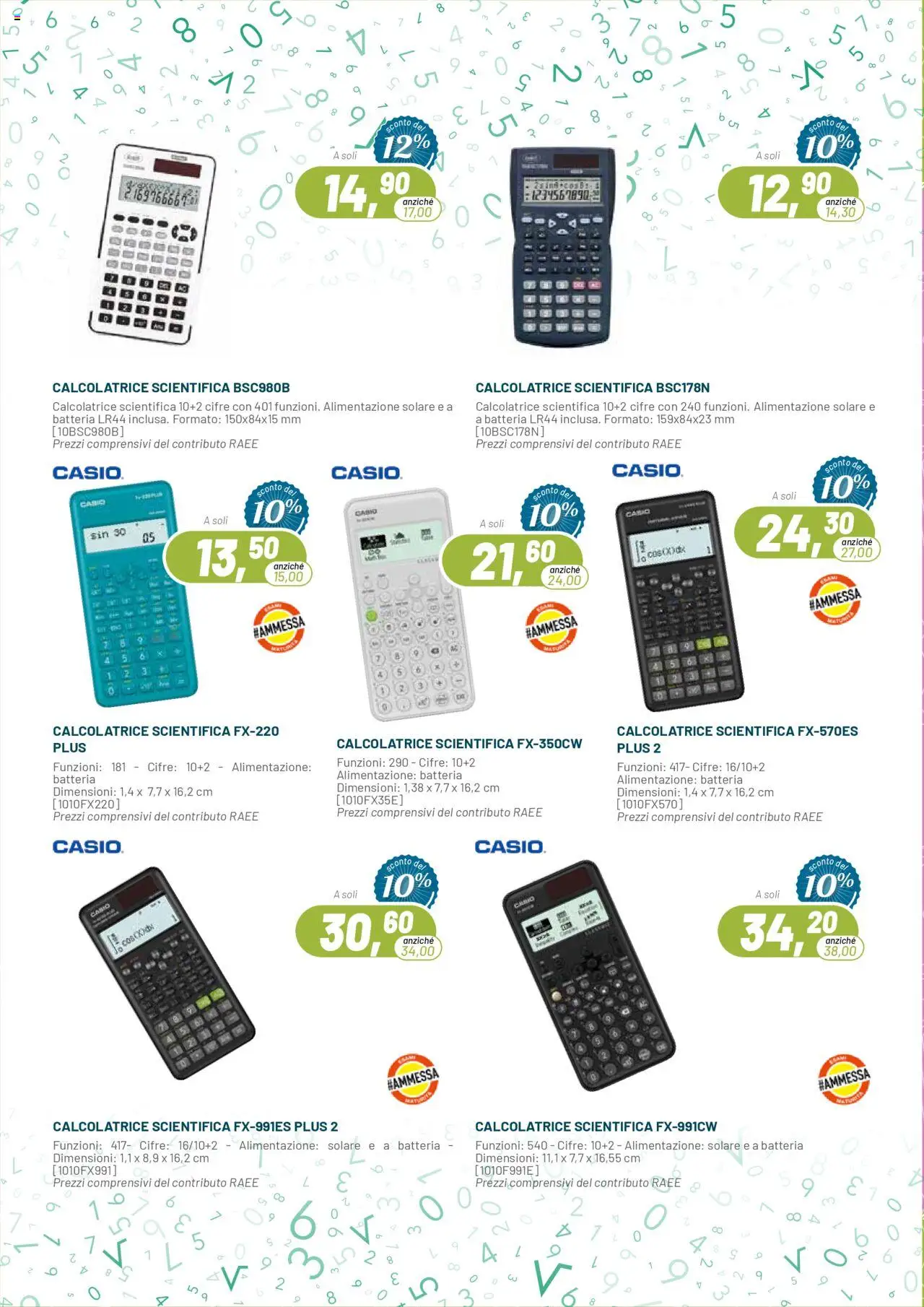 Volantino Buffetti del 01.07.2025 | Pagina: 17 | Prodotti: Calcolatrice, Batteria