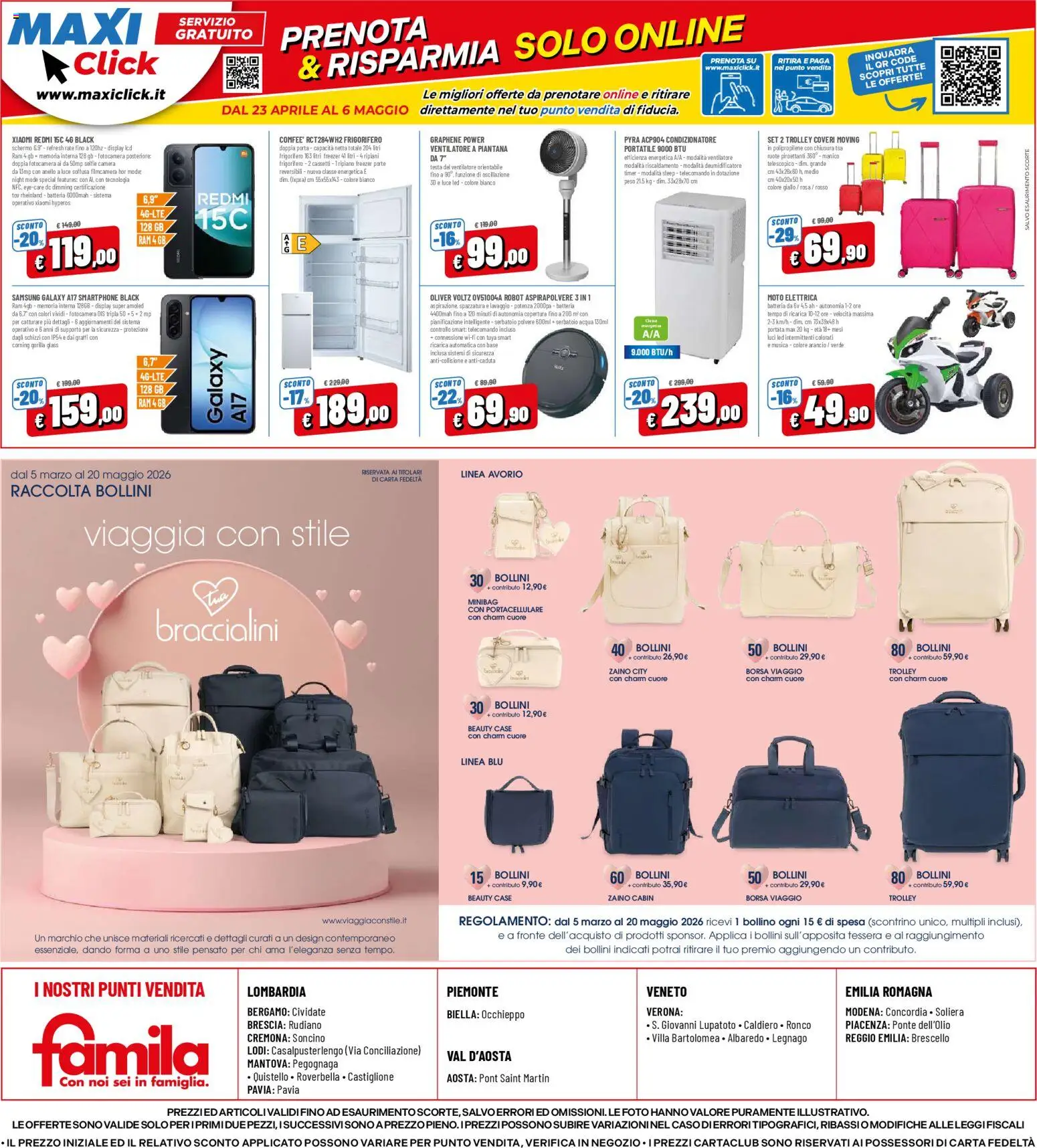 Volantino Famila del 23.04.2026 | Pagina: 24 | Prodotti: Smartphone, Anello, Aspirapolvere, Condizionatore