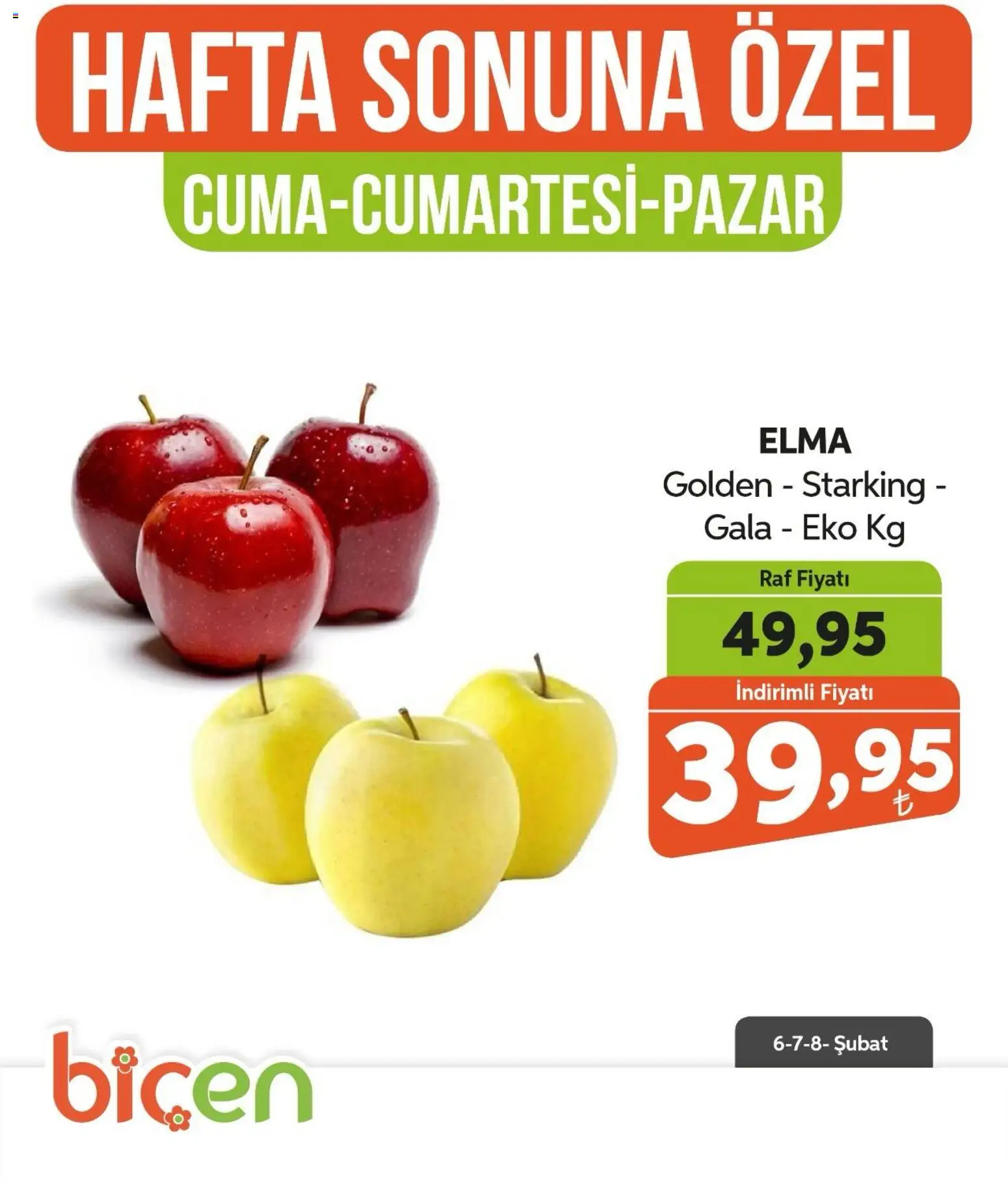 Biçen Market Hafta Sonuna Özel - Meyve İndirimi - 06.02.2026 tarihinden itibaren geçerlidir | Sayfa: 9