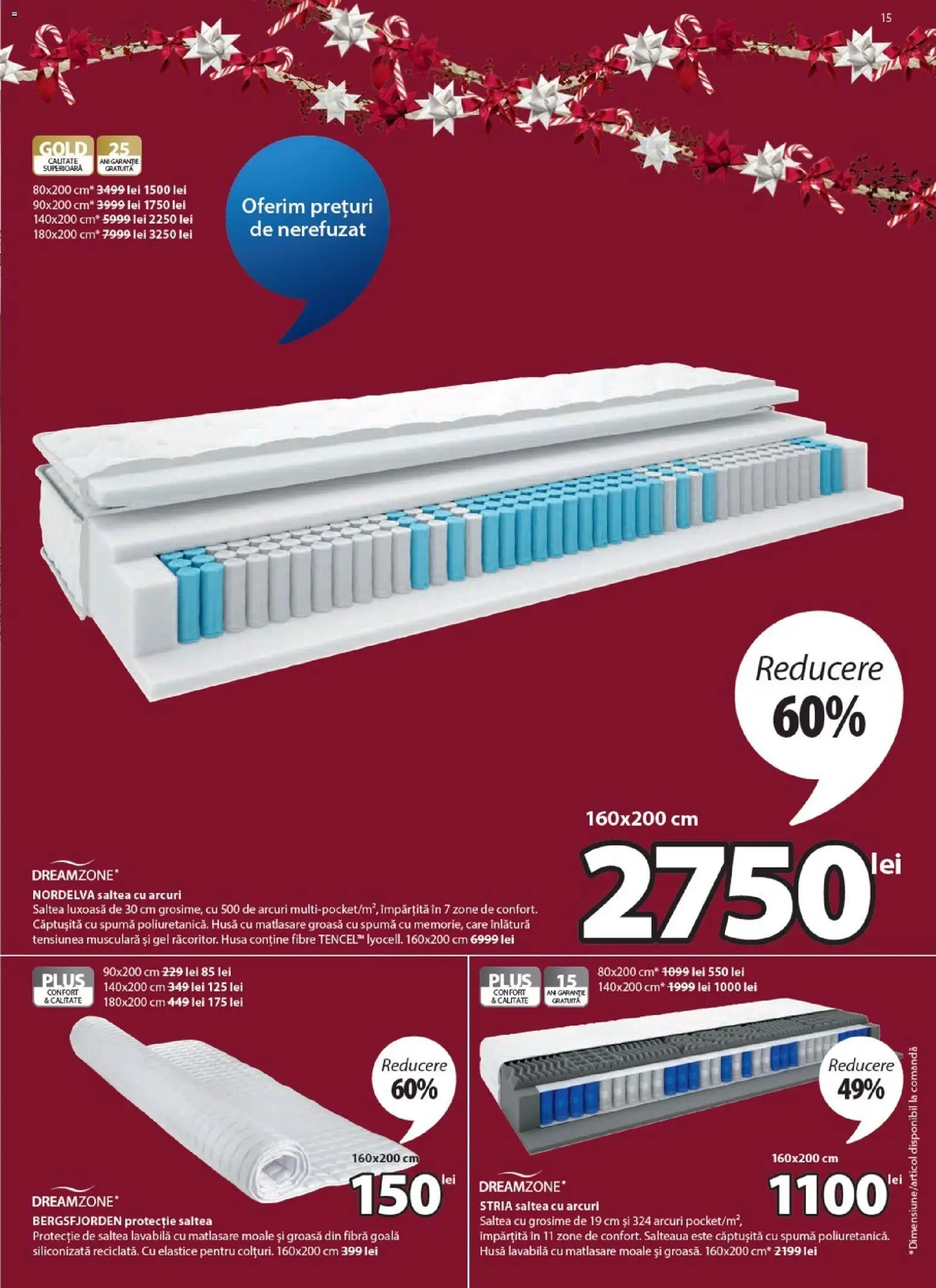 Noul catalog JYSK – valabil de la 25.11.2025 | Pagină: 15 | Produse: Saltea, Türk kahvesi öğütme değirmeni