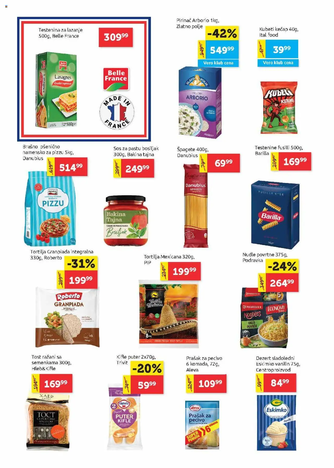 SuperVERO katalog - važi od 10.07.2025 | Strana: 10 | Proizvode: Brašno, Podravka, Špageti, Nudle