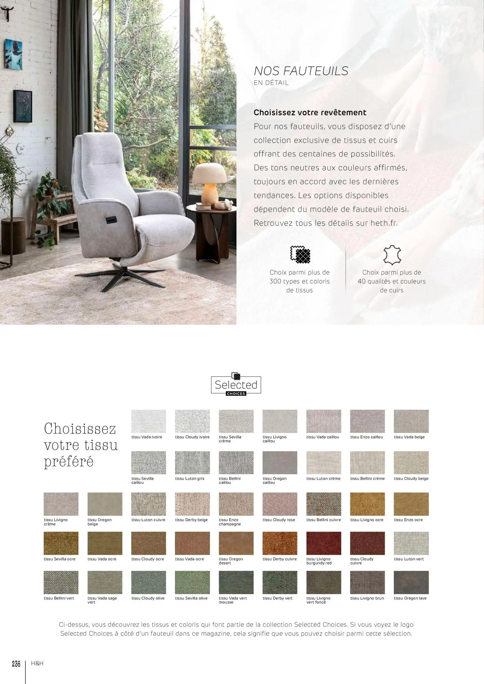 {H1} | Page: 236 | Produits: Mousse, Champagne, Fauteuil, Crème