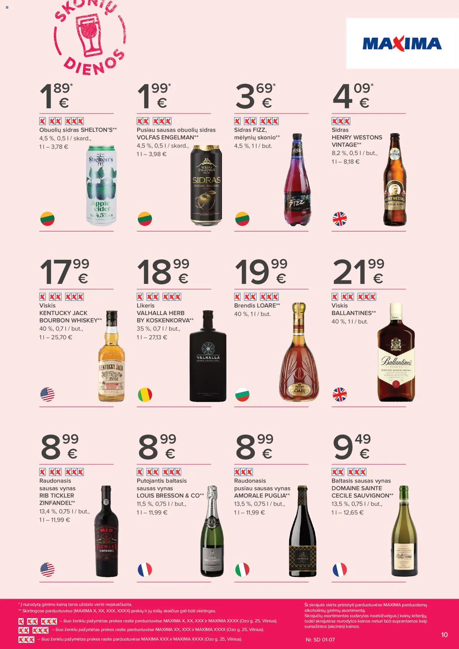 MAXIMA akcijos nuo 18.12.2025 | Puslapis: 10 | Prekių: Viskis, Vynas