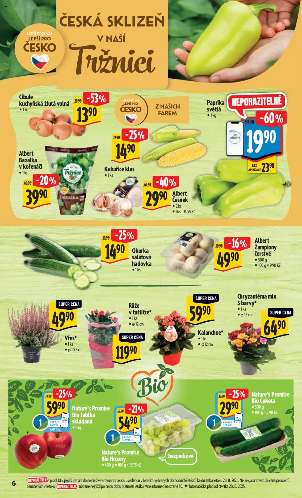 Albert leták - Hypermarket od 27.08.2025 | Strana: 11 | Produkty: Jablka, Cuketa, Paprika, Bazalka
