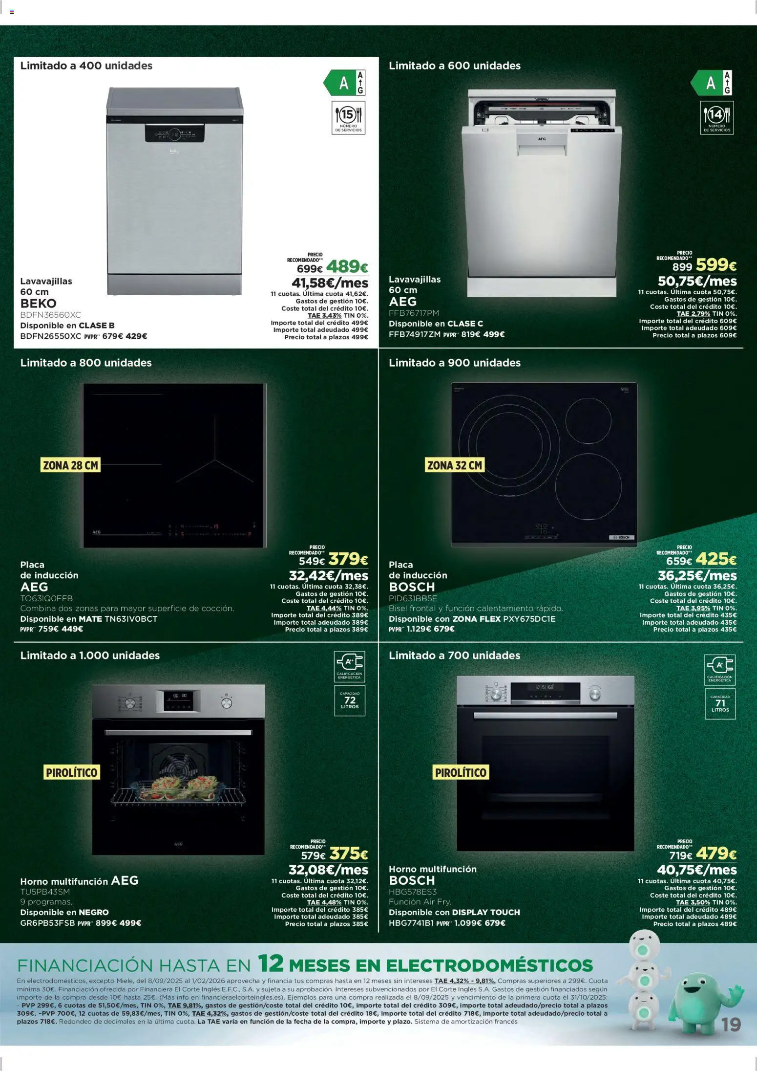 El Corte Inglés Black Friday │ válido desde el 24.11.2025 | Página: 19 | Productos: Horno, Lavavajillas