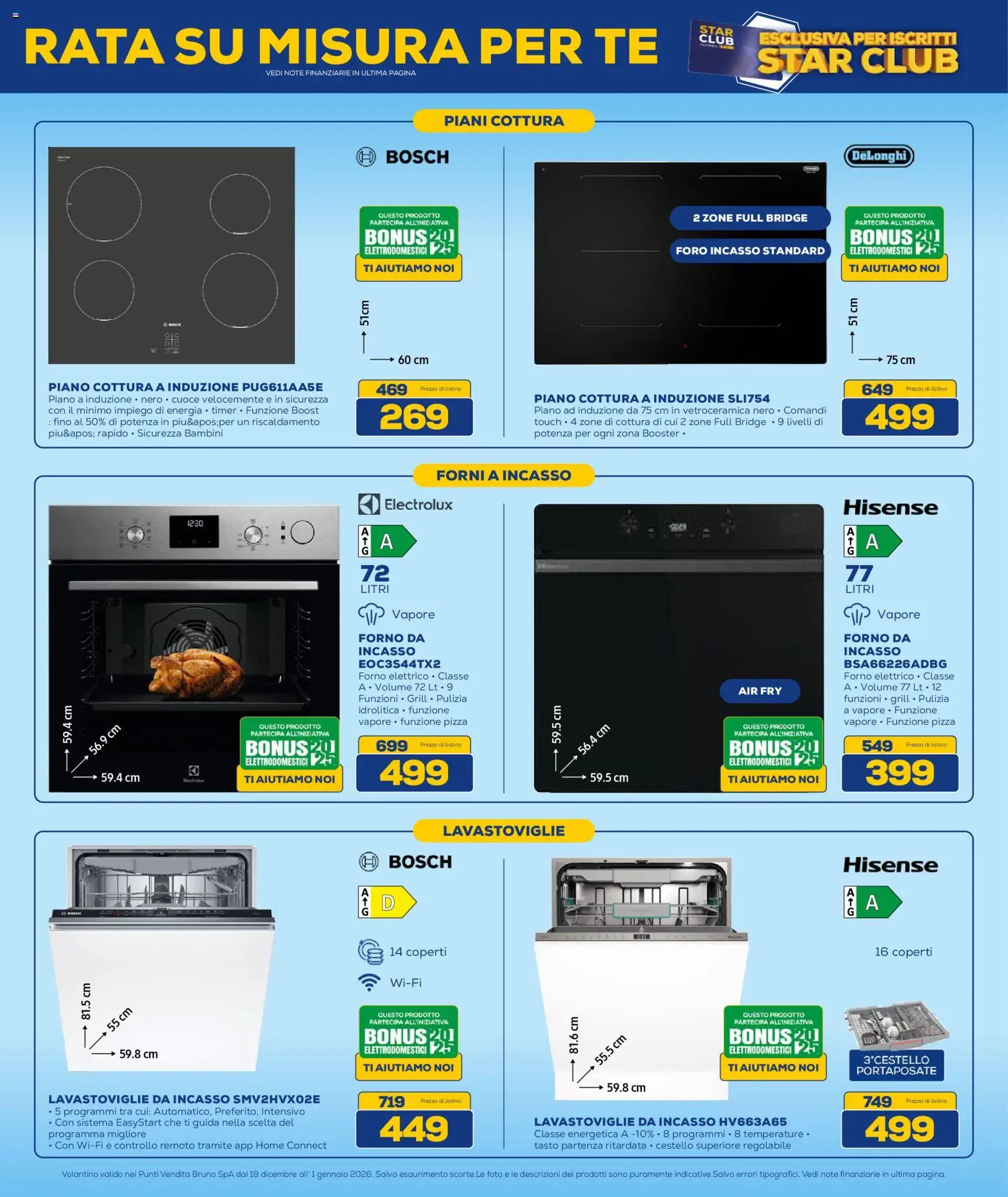 Volantino Euronics del 19.12.2025 | Pagina: 14 | Prodotti: Pizza, Lavastoviglie da incasso, Lavastoviglie, Forno elettrico