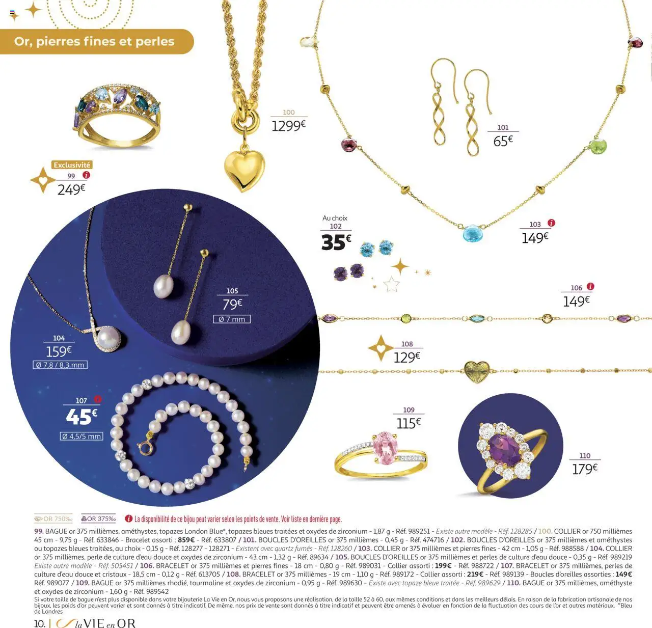 {H1} | Page: 10 | Produits: Poids, Collier, Bracelet, Bague
