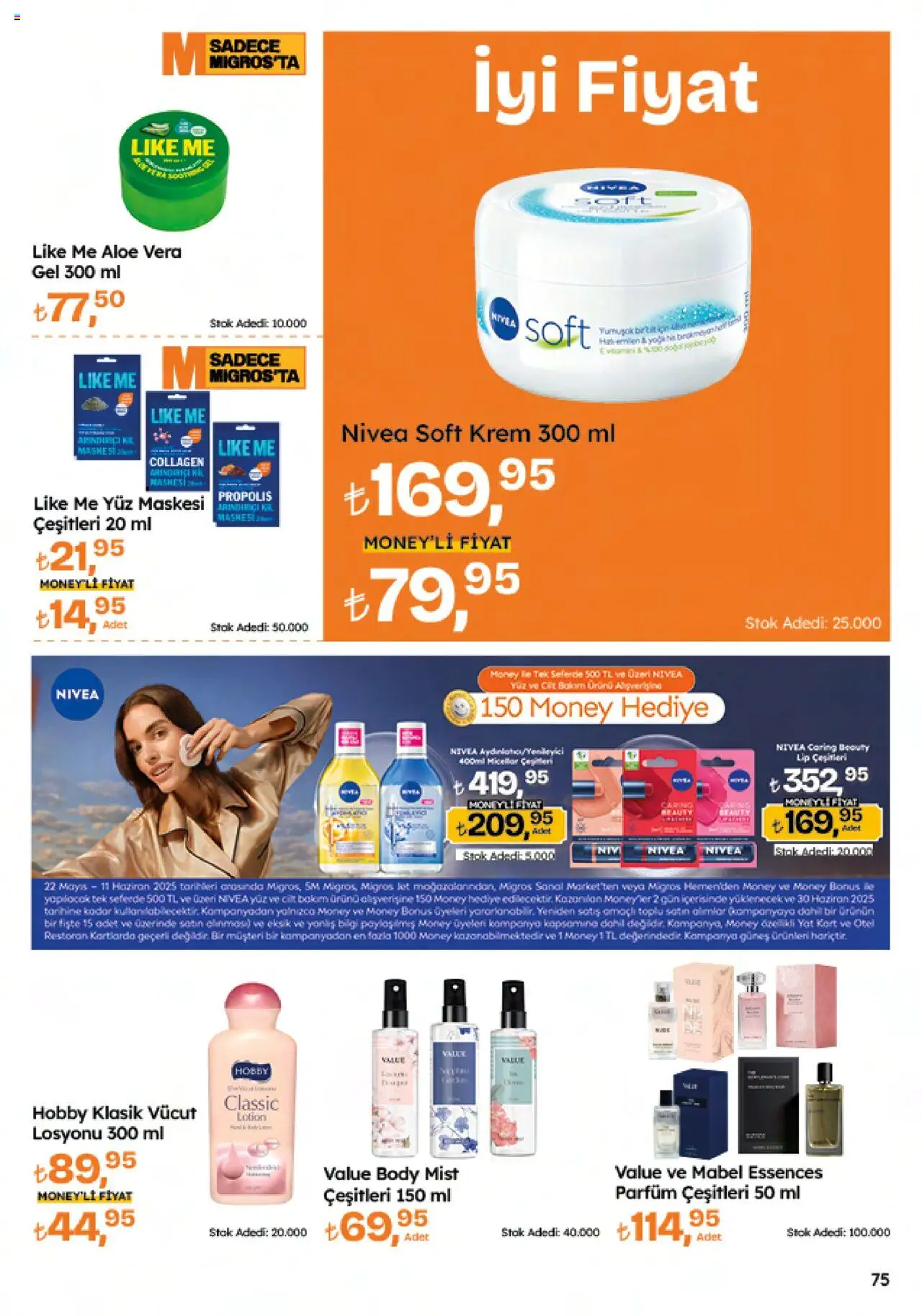 Migros Katalog - Migroskop - 22.05.2025 tarihinden itibaren geçerlidir | Sayfa: 75 | Ürünler: Krem, Parfüm