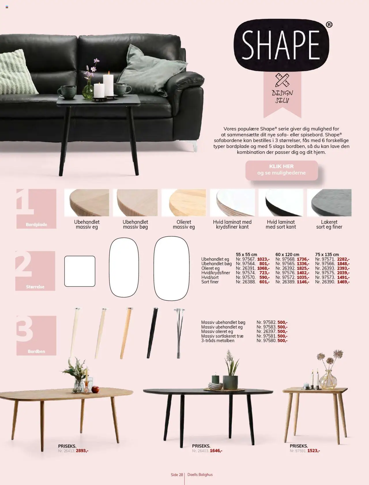 Daells Bolighus tilbudsavis – gyldig fra 14.08.2025 | Side: 28 | Produkter: Sofa