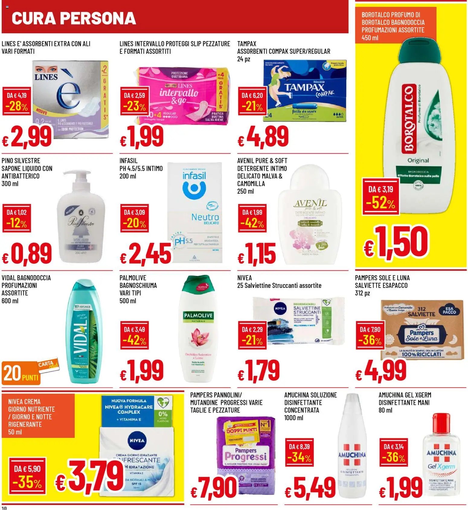 Volantino Galassia del 09.04.2026 | Pagina: 18 | Prodotti: Crema, Sapone, Bagnoschiuma, Intimo